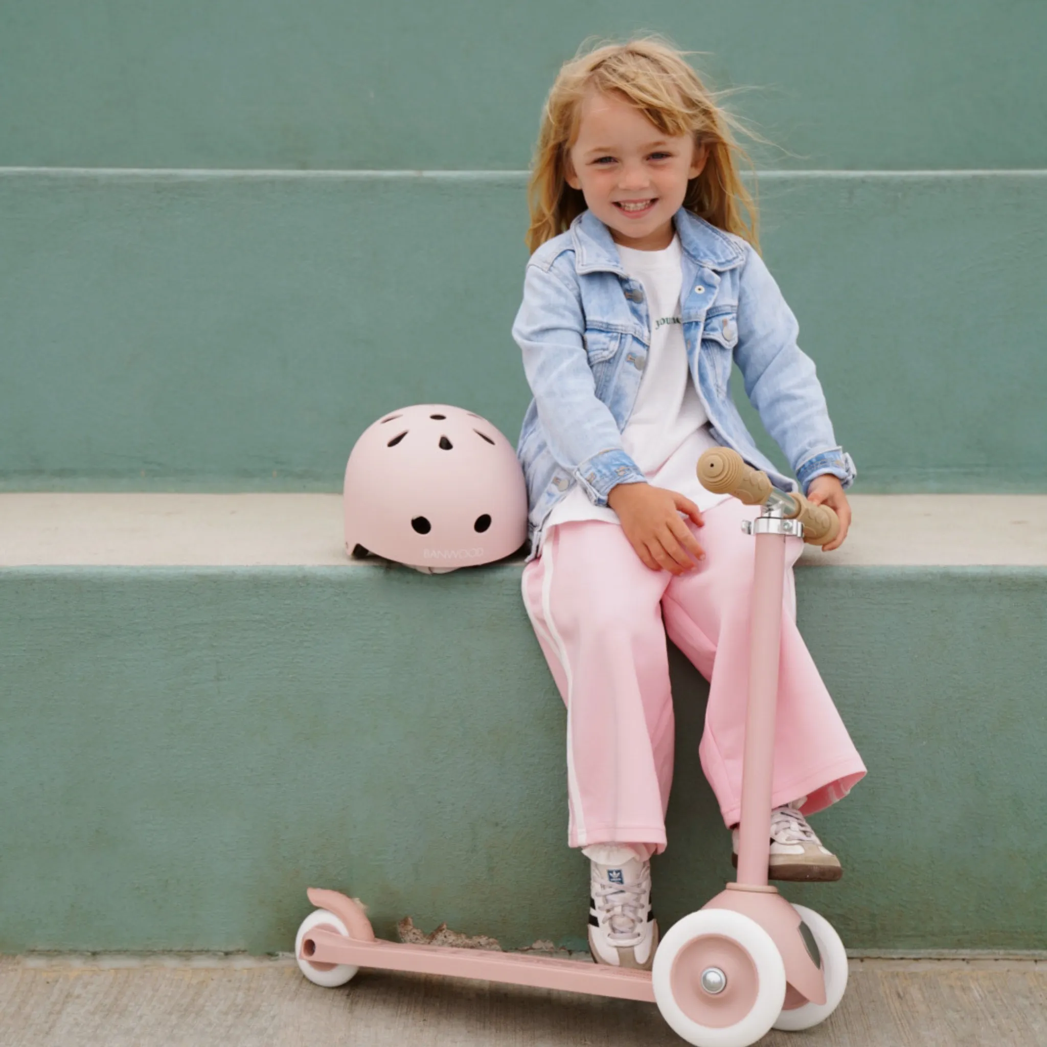 Banwood Kids Eco Helmet 50-54cm - Dusty Rose