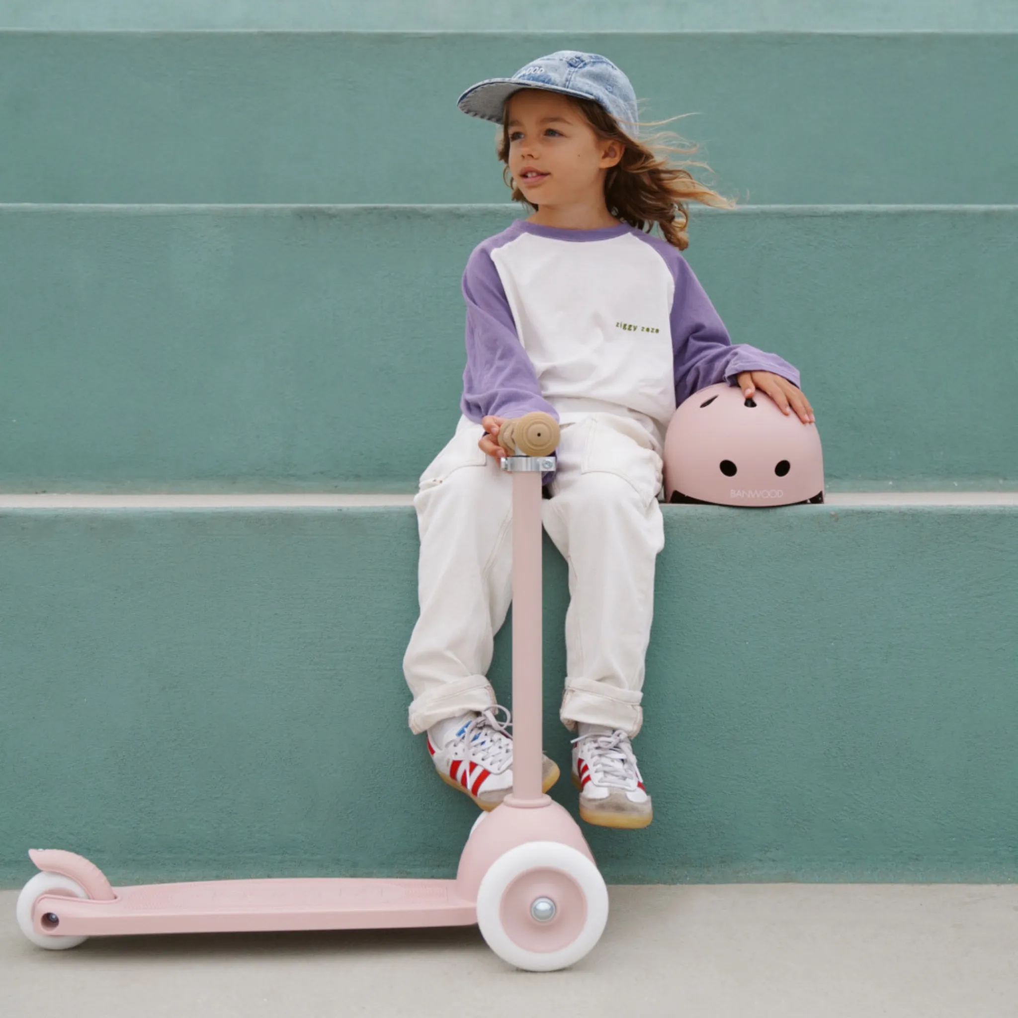 Banwood Kids Eco Scooter - Faded Pink