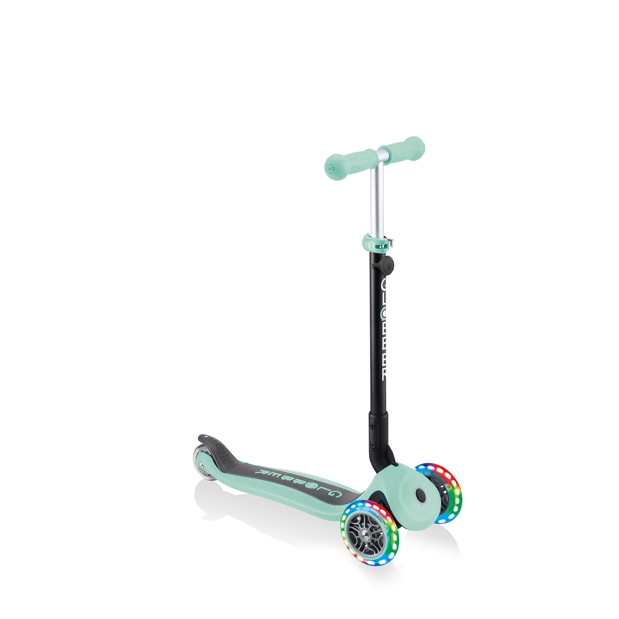 Globber Go Up Foldable Scooter With Lights - Mint
