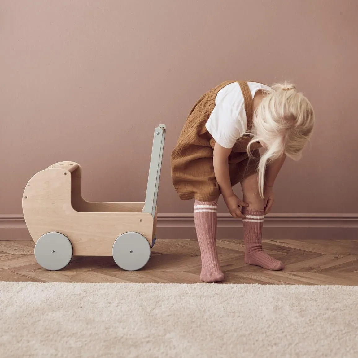 Kids Concept Dolls Pram - Natural