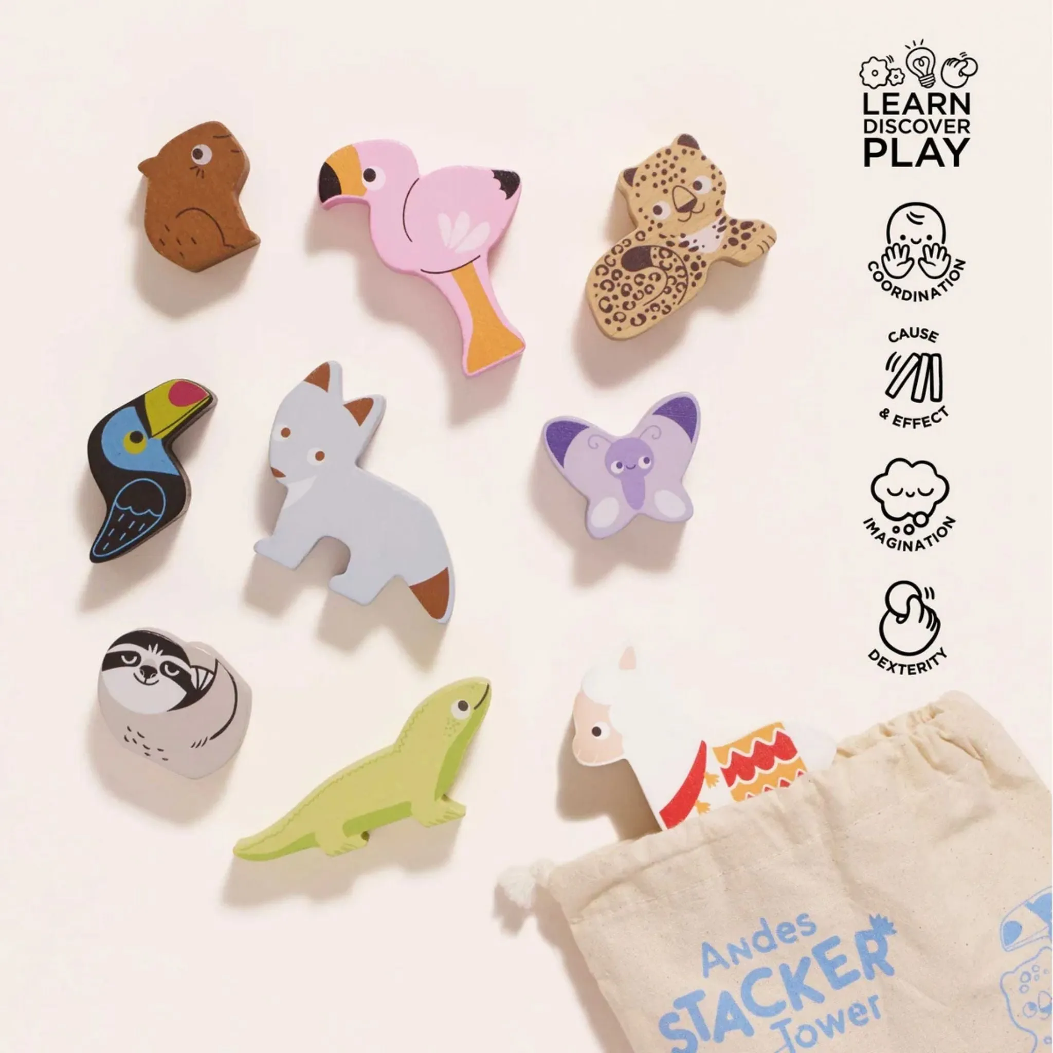 Le Toy Van Andes Stacking Animals