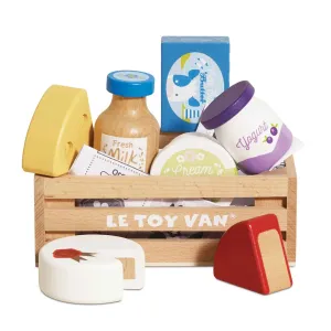 Le Toy Van Cheese & Dairy Wooden Market Crate