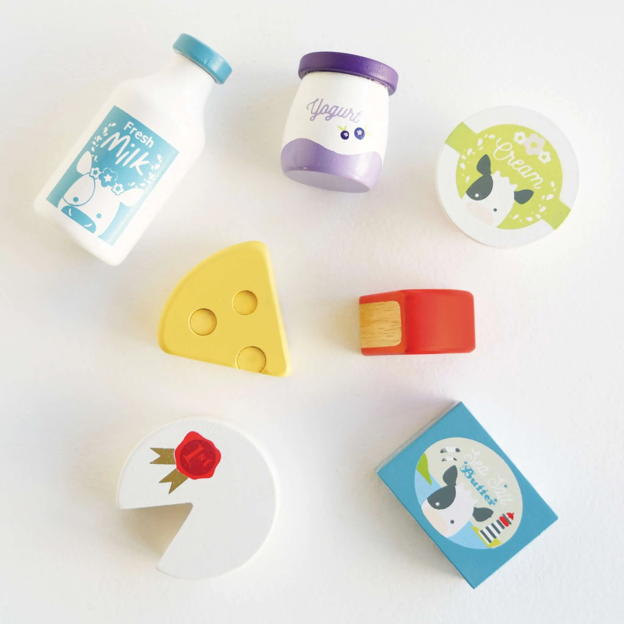 Le Toy Van Cheese & Dairy Wooden Market Crate
