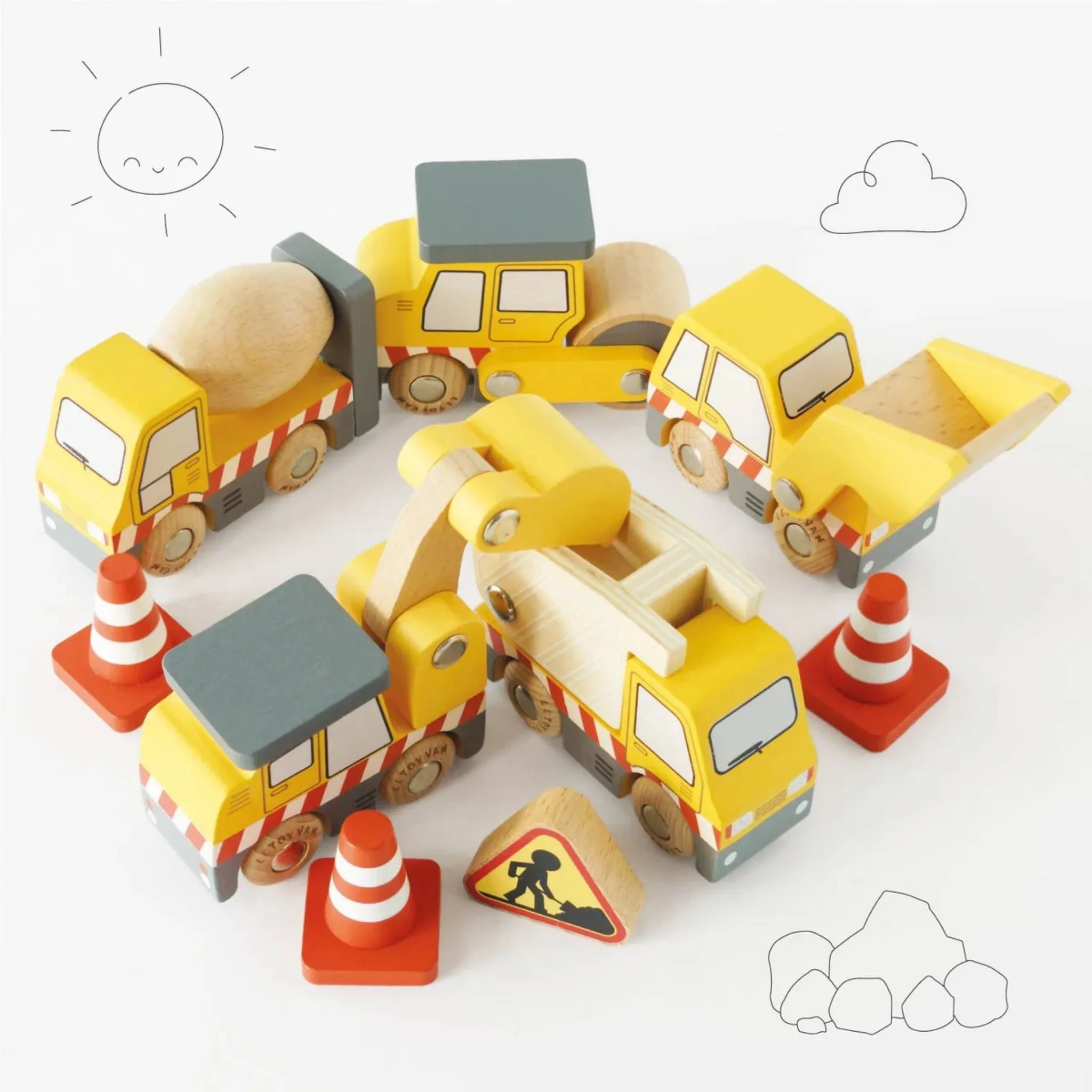 Le Toy Van Construction Vehicles Set