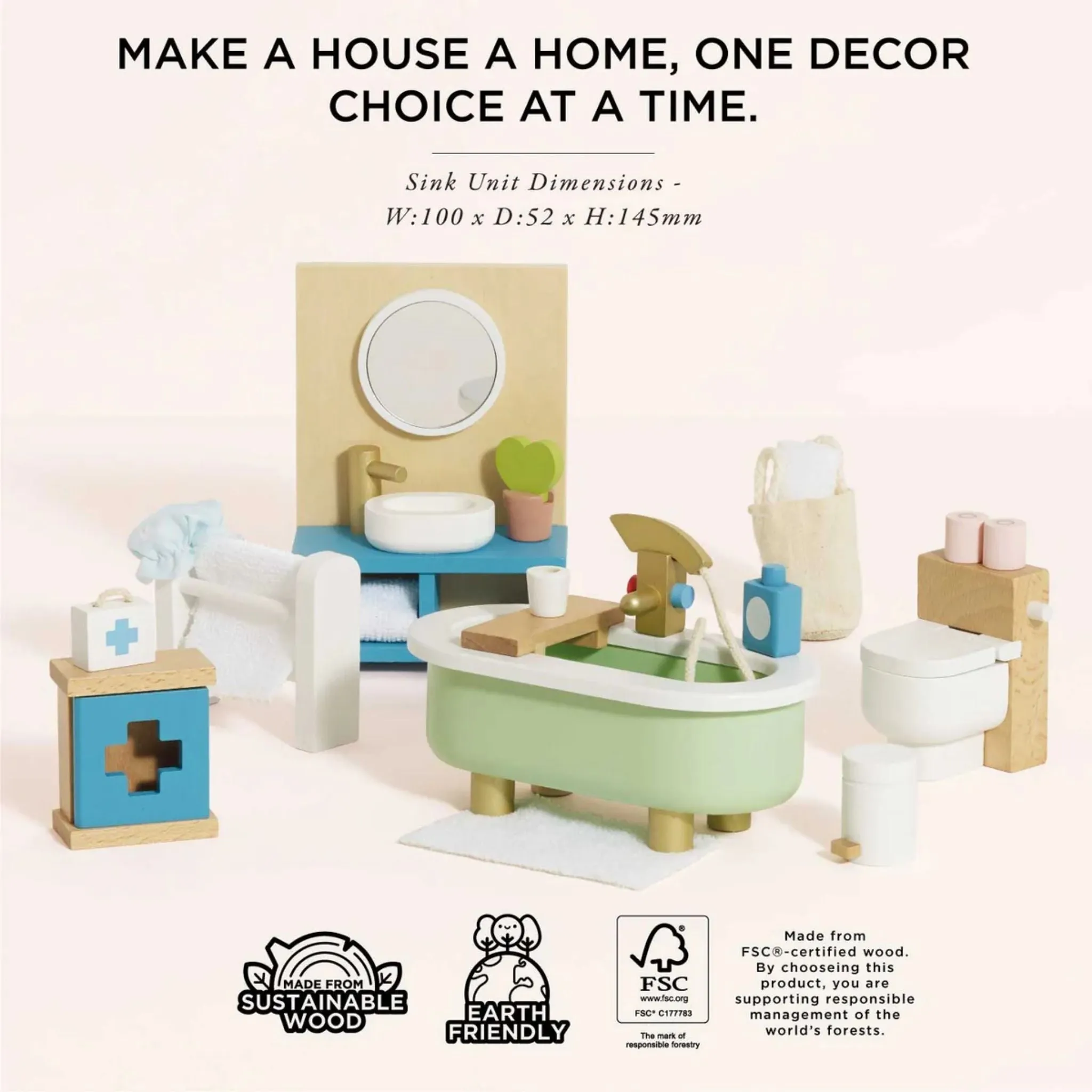 Le Toy Van Dolls House Bathroom Set