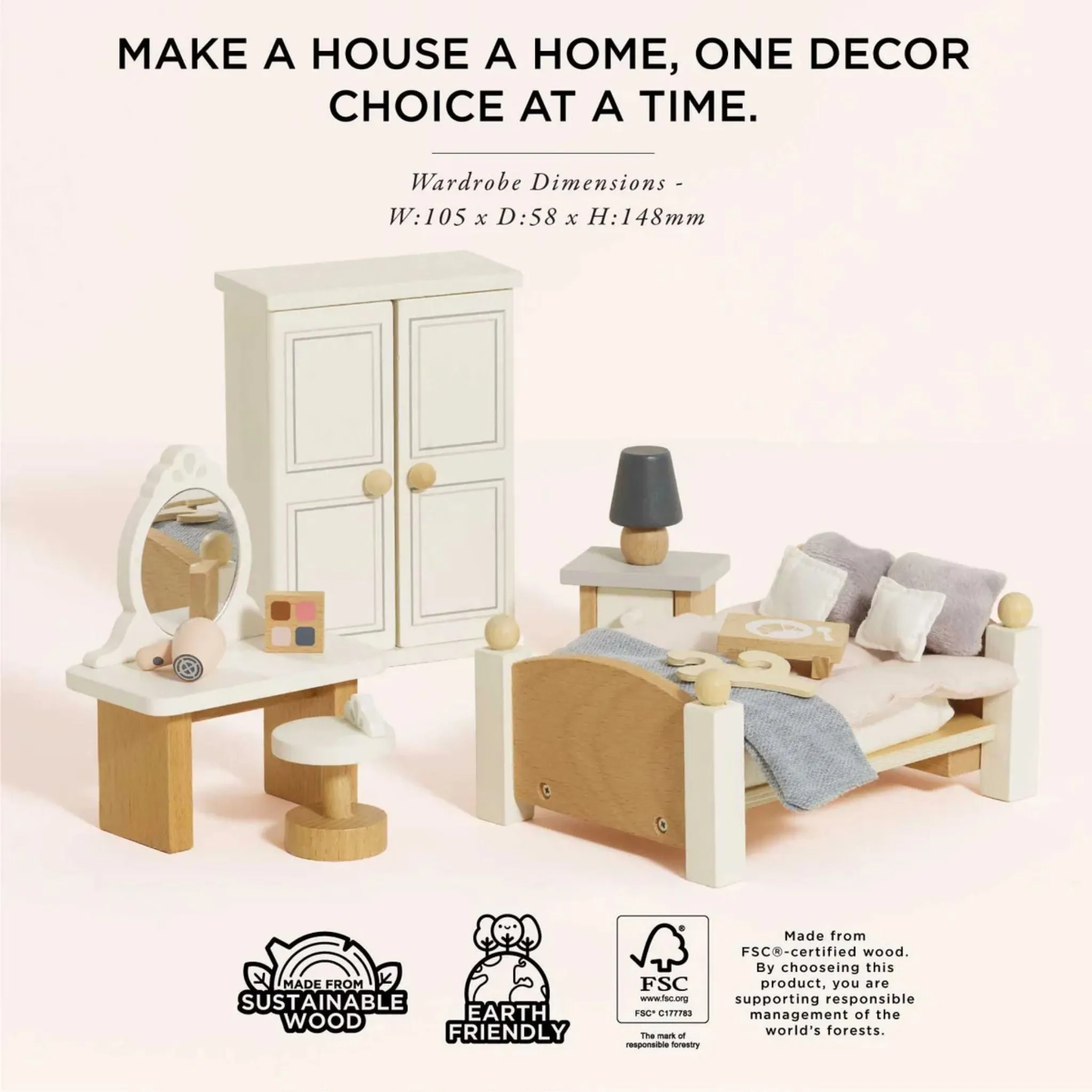 Le Toy Van Dolls House Bedroom Set