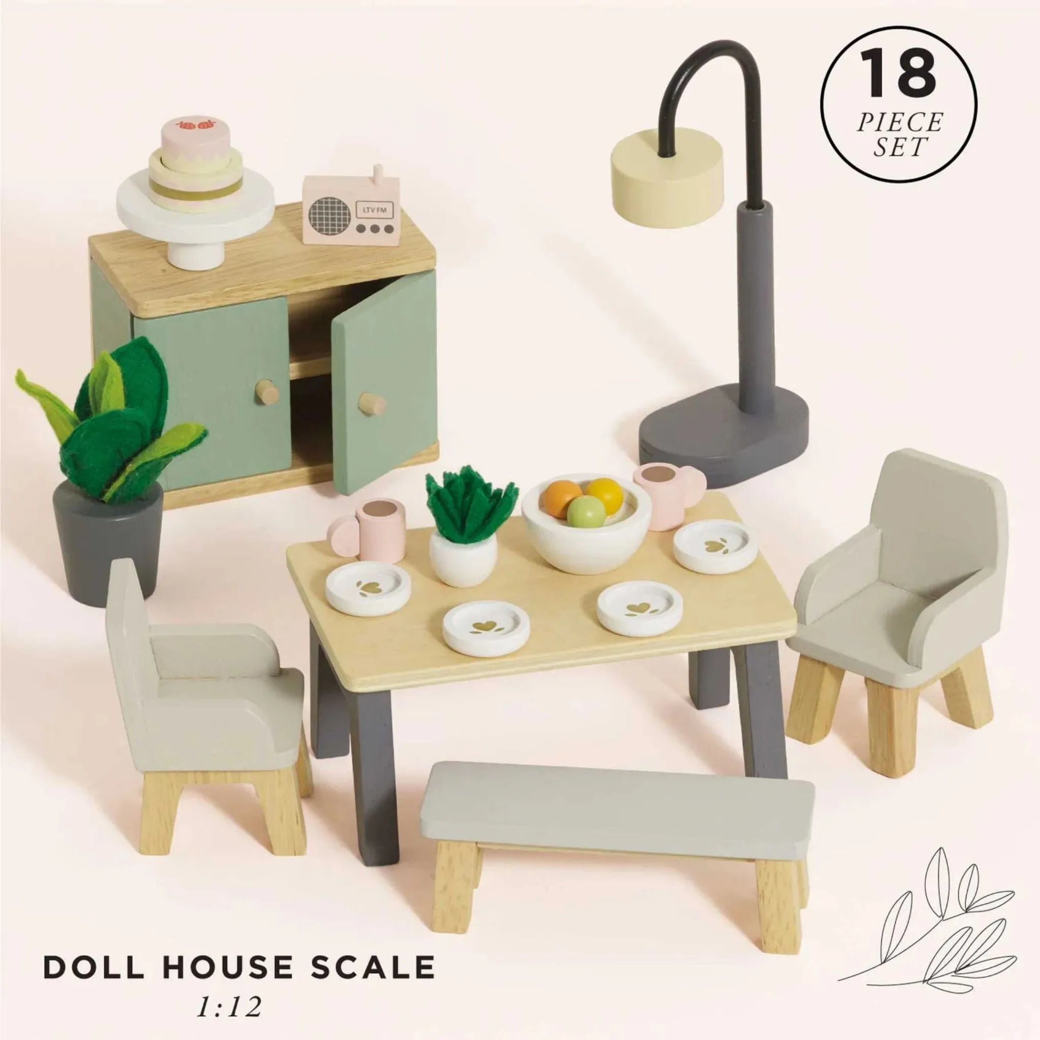 Le Toy Van Dolls House Dining Room Set