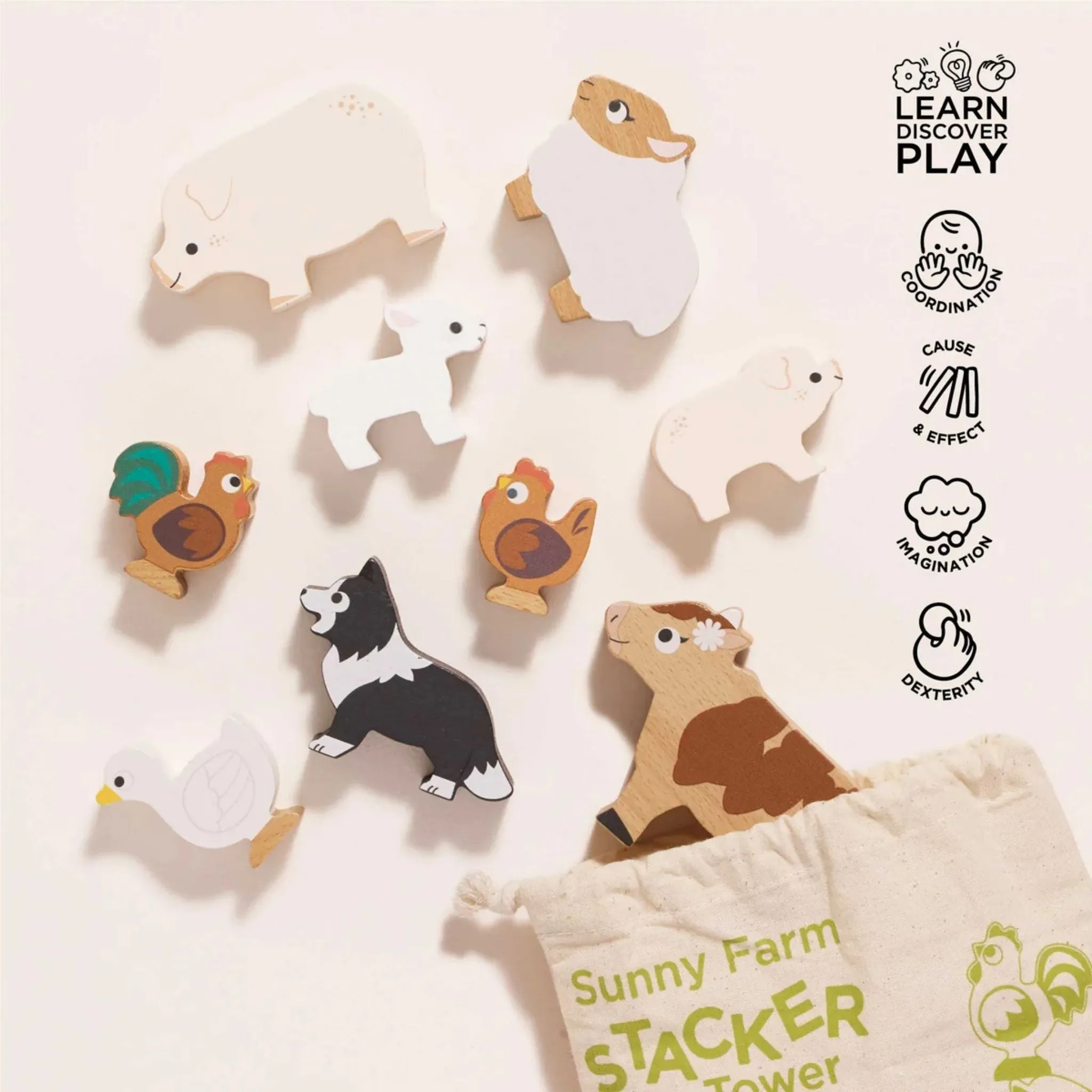Le Toy Van Farmyard Stacking Animals