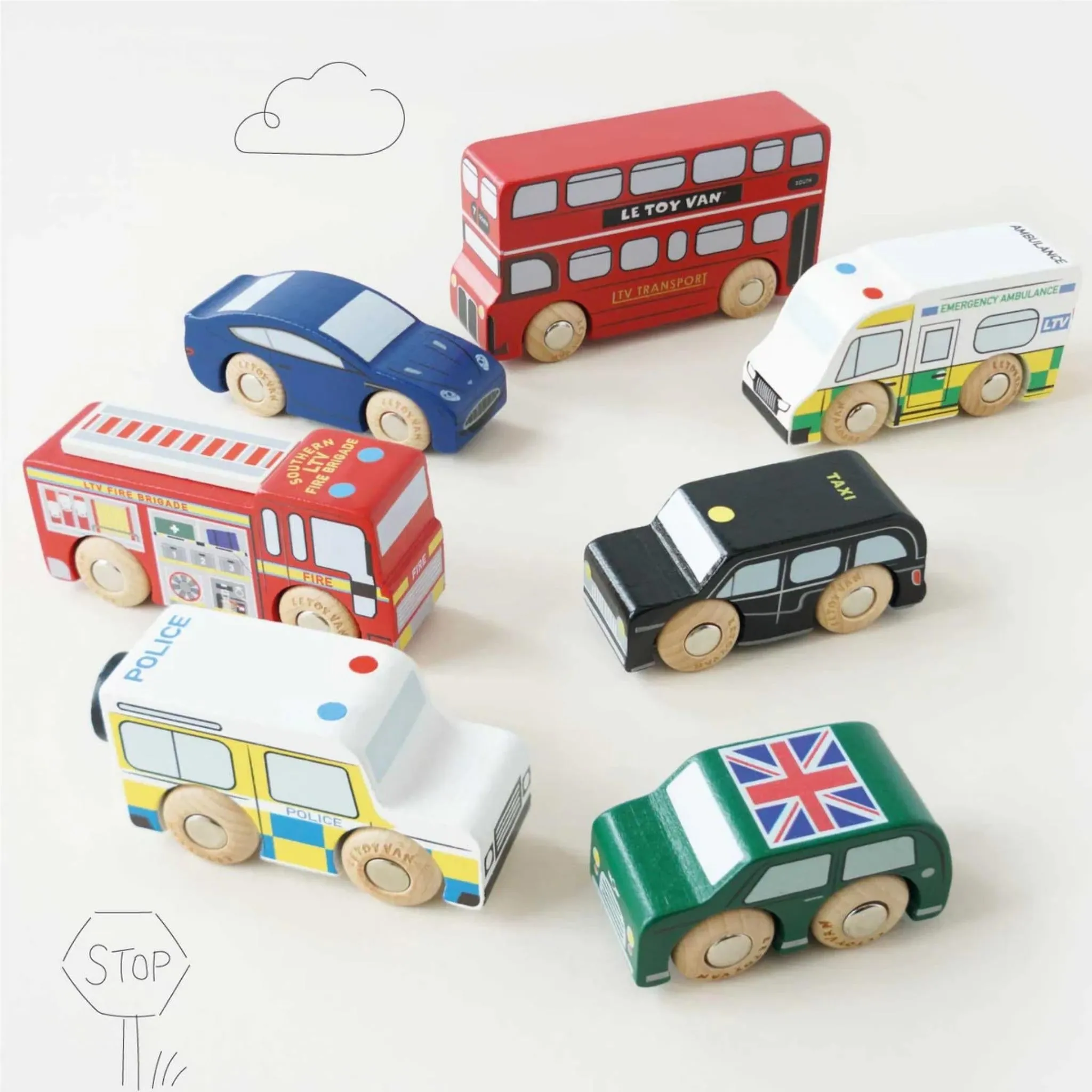 Le Toy Van London Car Set 7 Piece