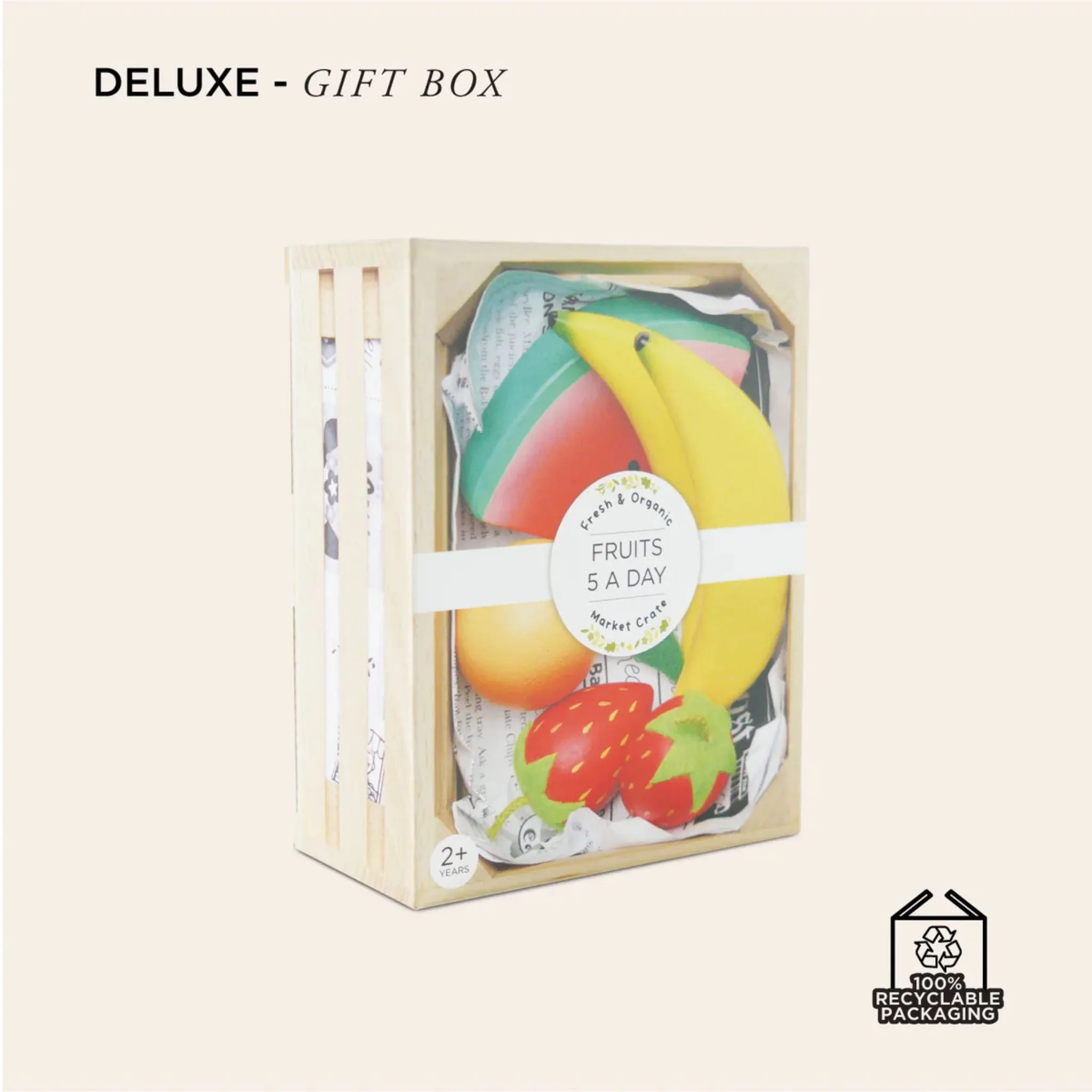 Le Toy Van Smoothie Fruit Wooden Market Crate