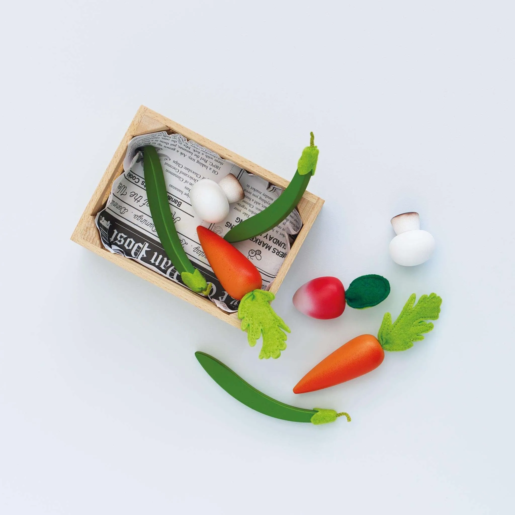 Le Toy Van Wooden Harvest Vegetables Food Crate
