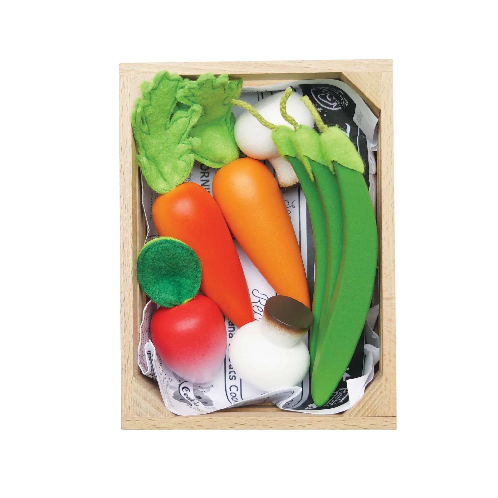 Le Toy Van Wooden Harvest Vegetables Food Crate