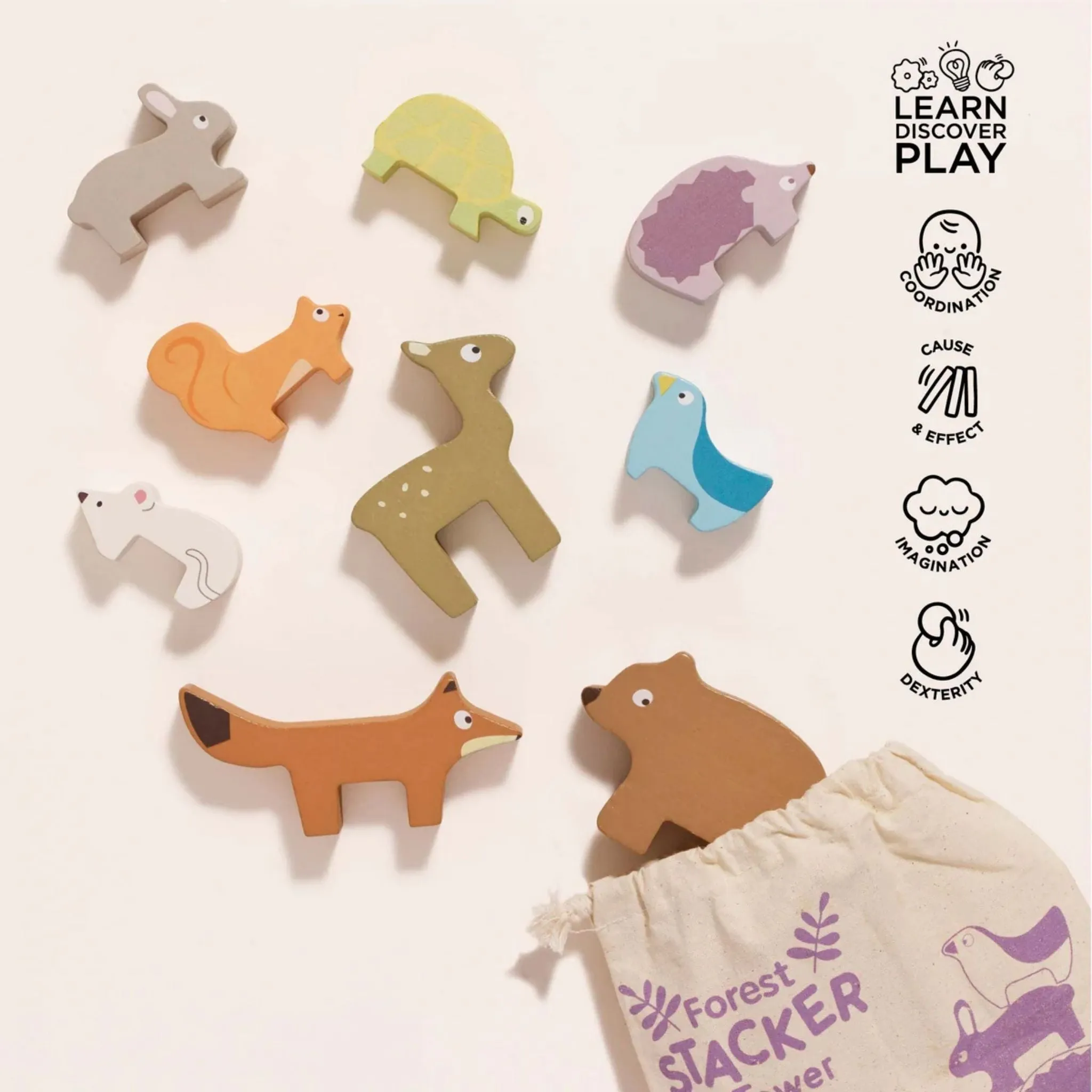 Le Toy Van Woodland Stacking Animals