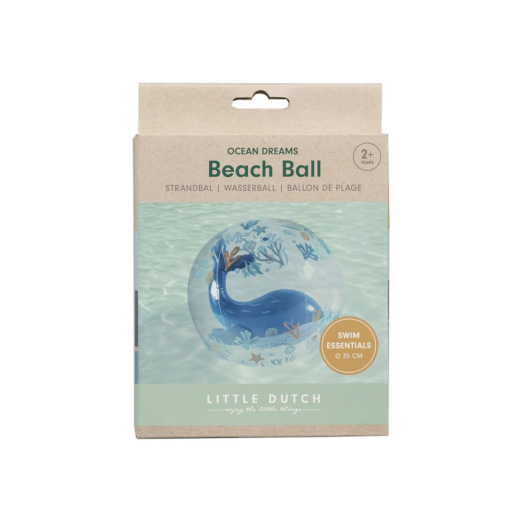 Little Dutch 3D Beach Ball - Ocean Dreams Blue