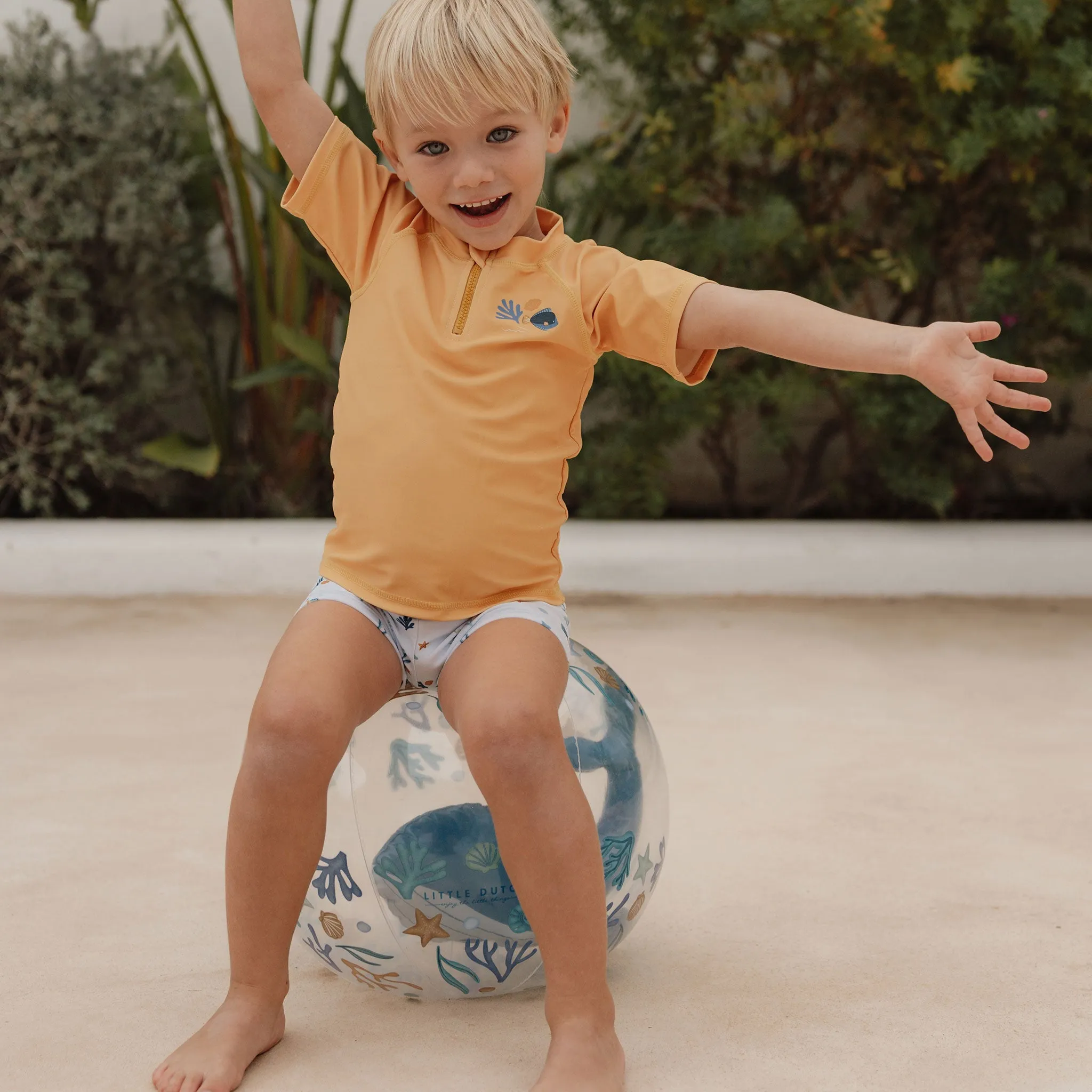 Little Dutch 3D Beach Ball - Ocean Dreams Blue