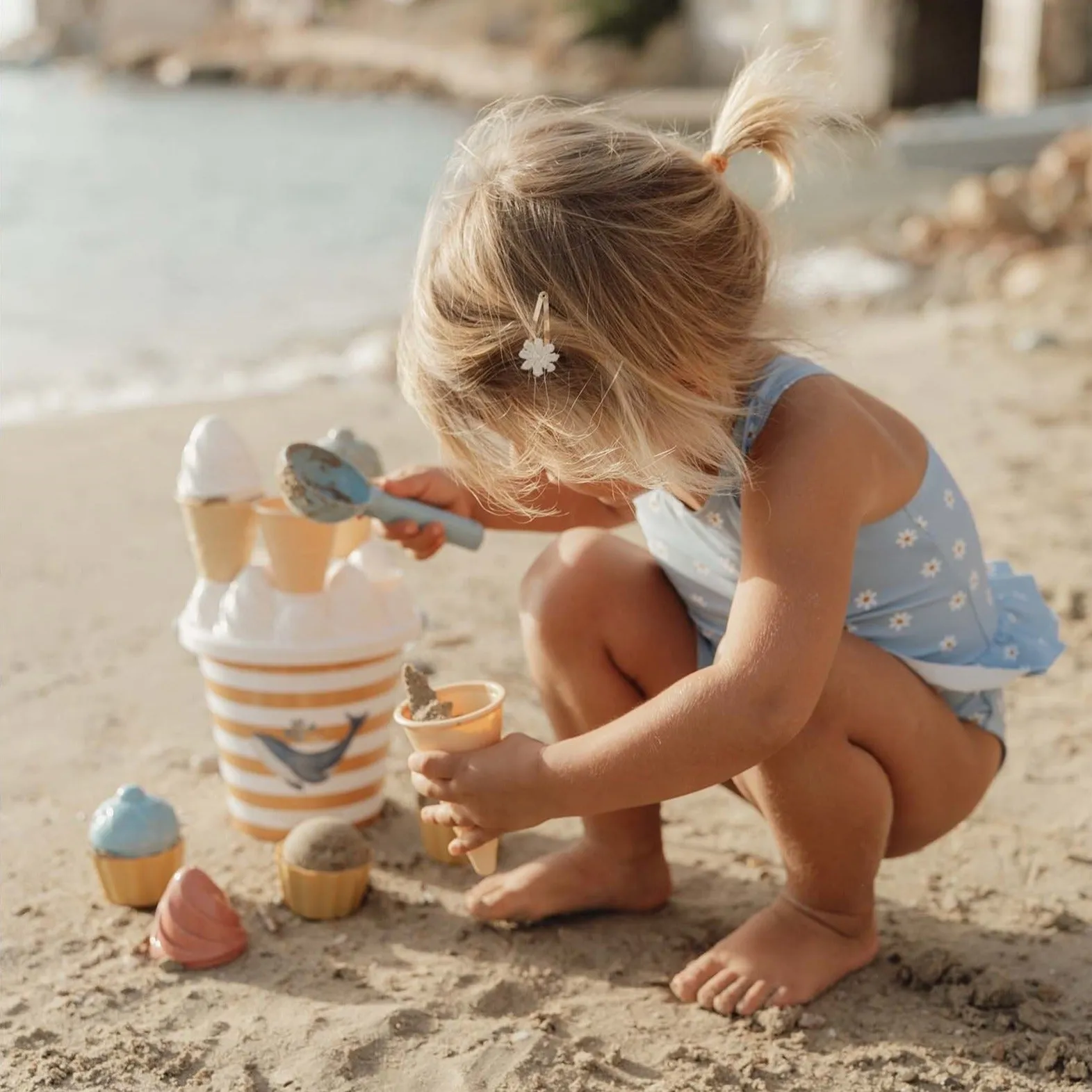 Little Dutch Ice Cream Bucket Set - Ocean Dreams Blue