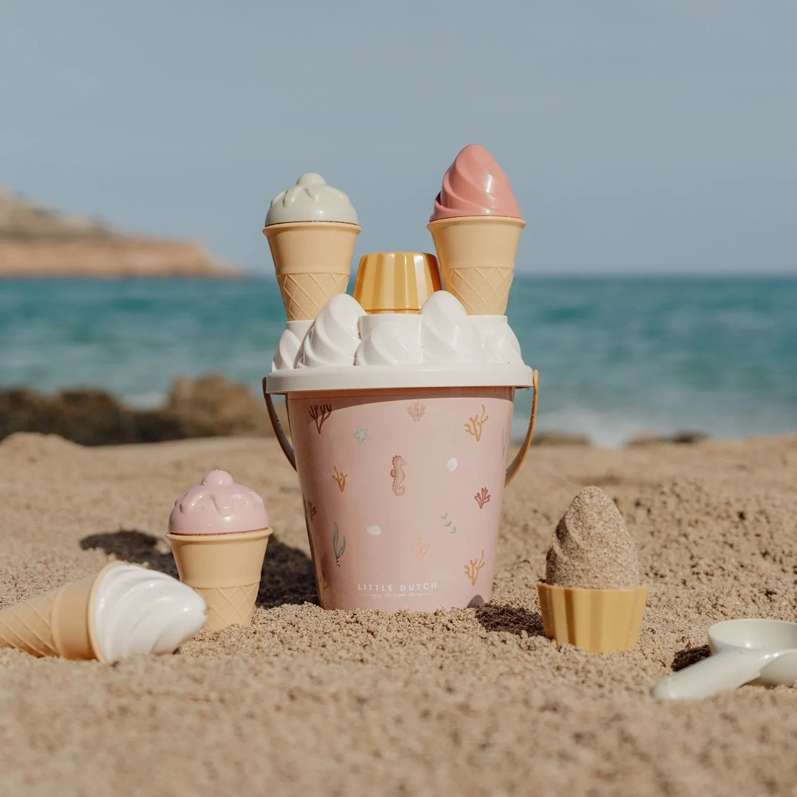 Little Dutch Ice Cream Bucket Set - Ocean Dreams Pink