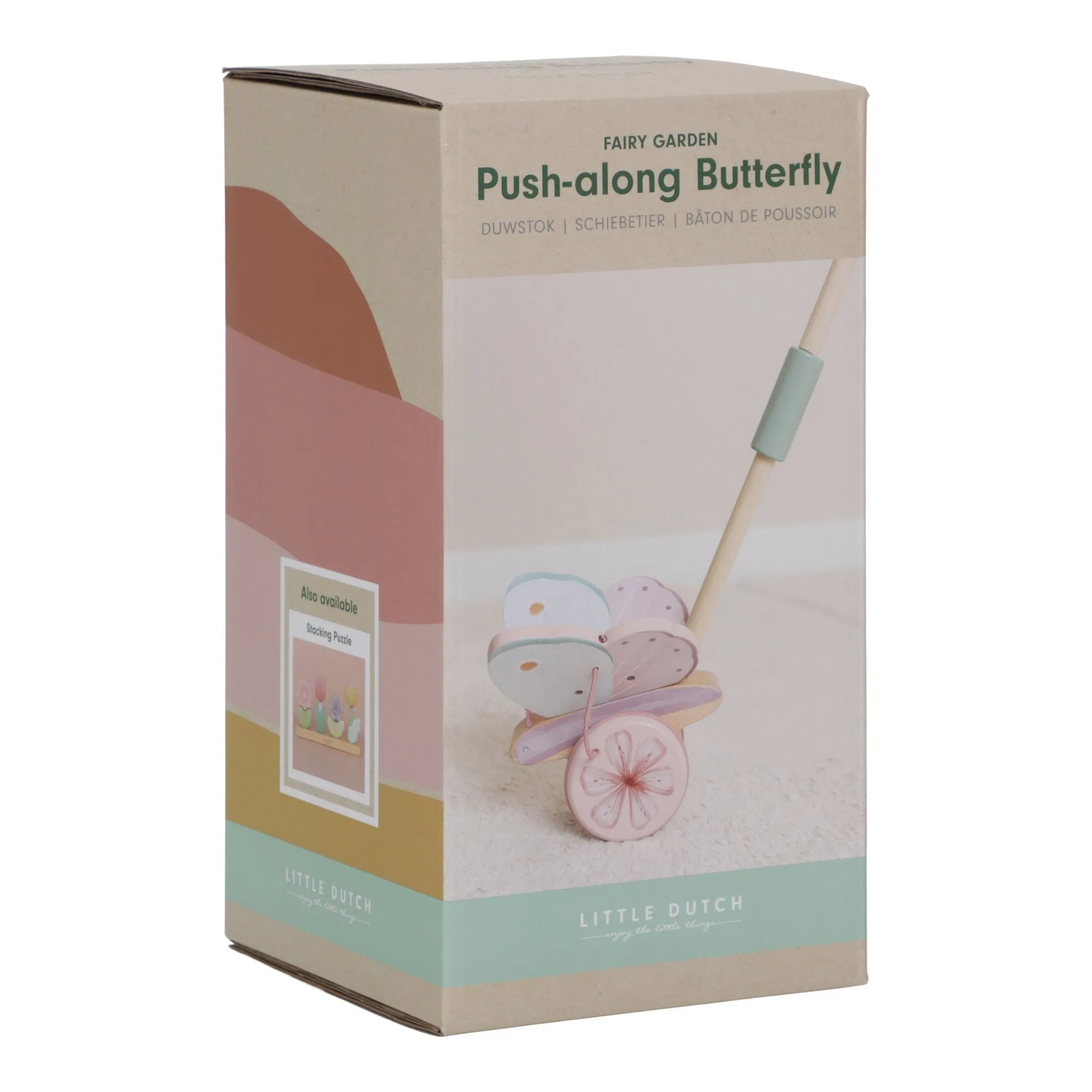 Little Dutch Push Along Butterfly Rattle - Fairy Garden