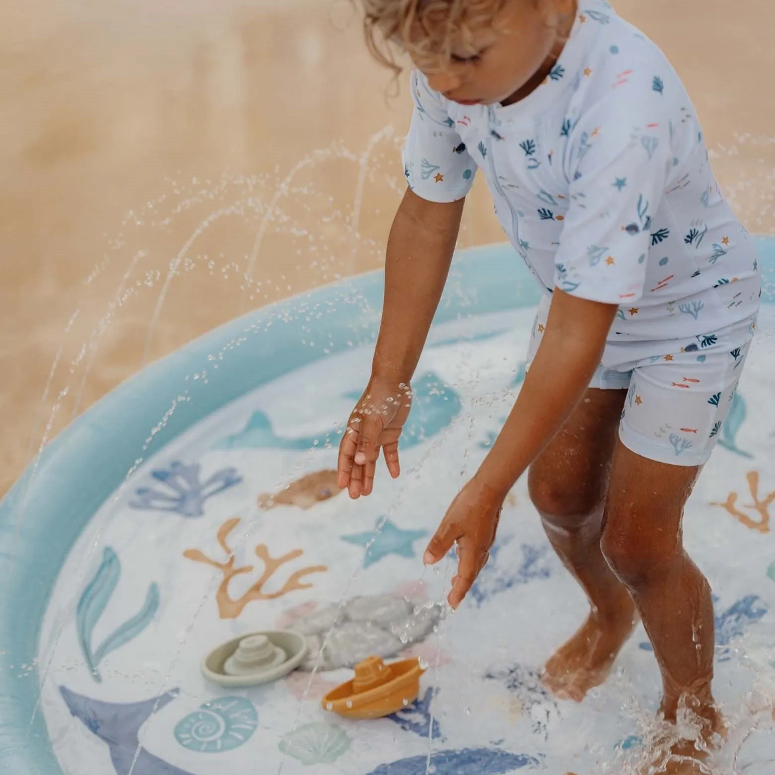 Little Dutch Sprinkler Mat - Ocean Dreams Blue