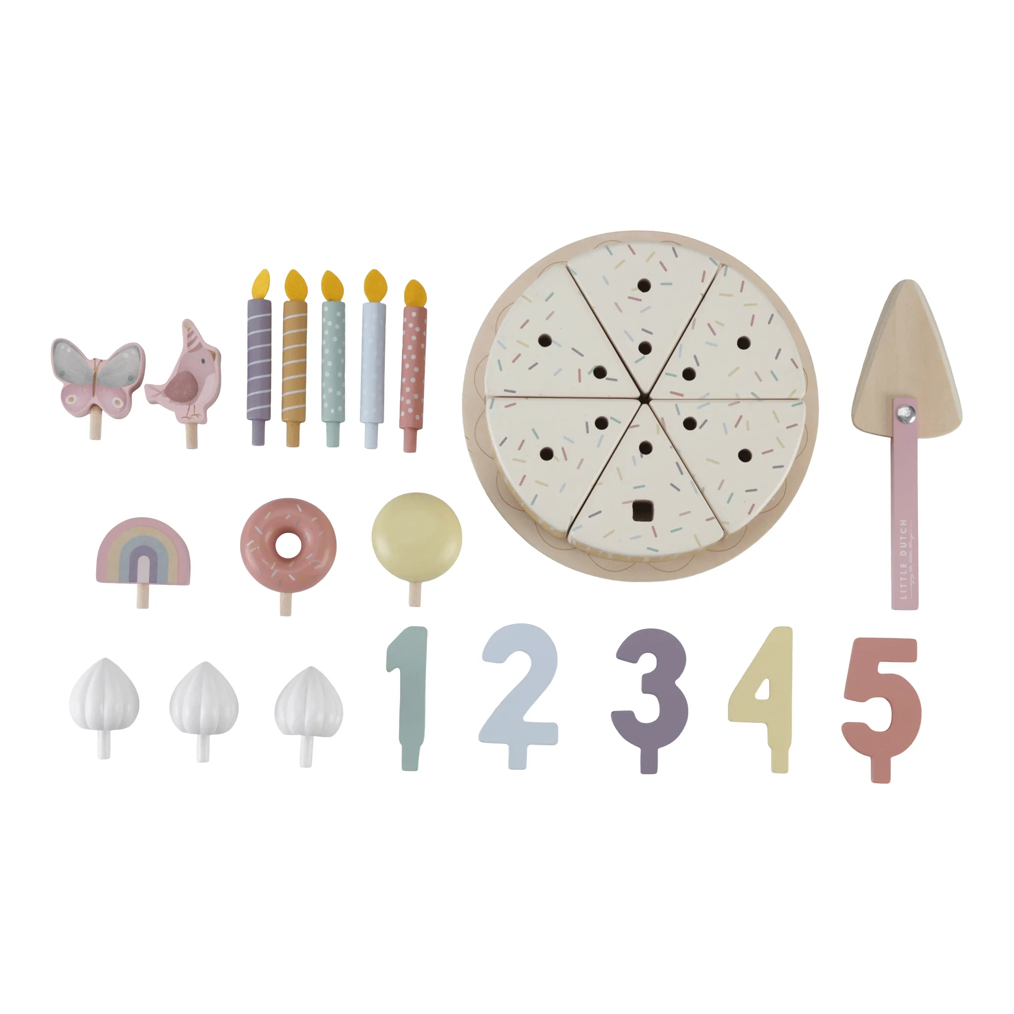 Little Dutch Wooden Birthday Cake - Pink