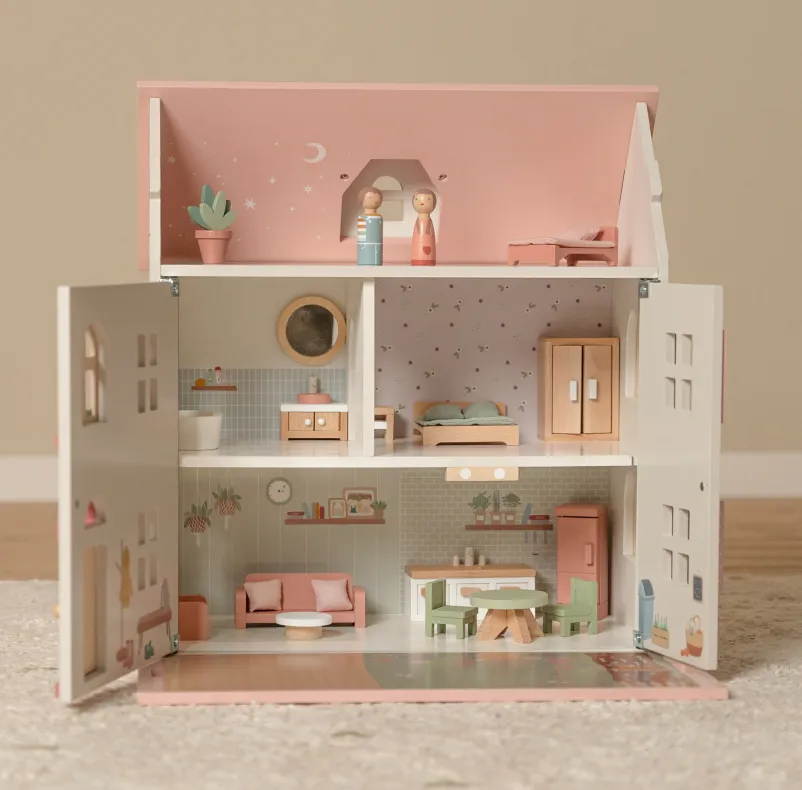 Little Dutch Wooden Dolls House With Furniture