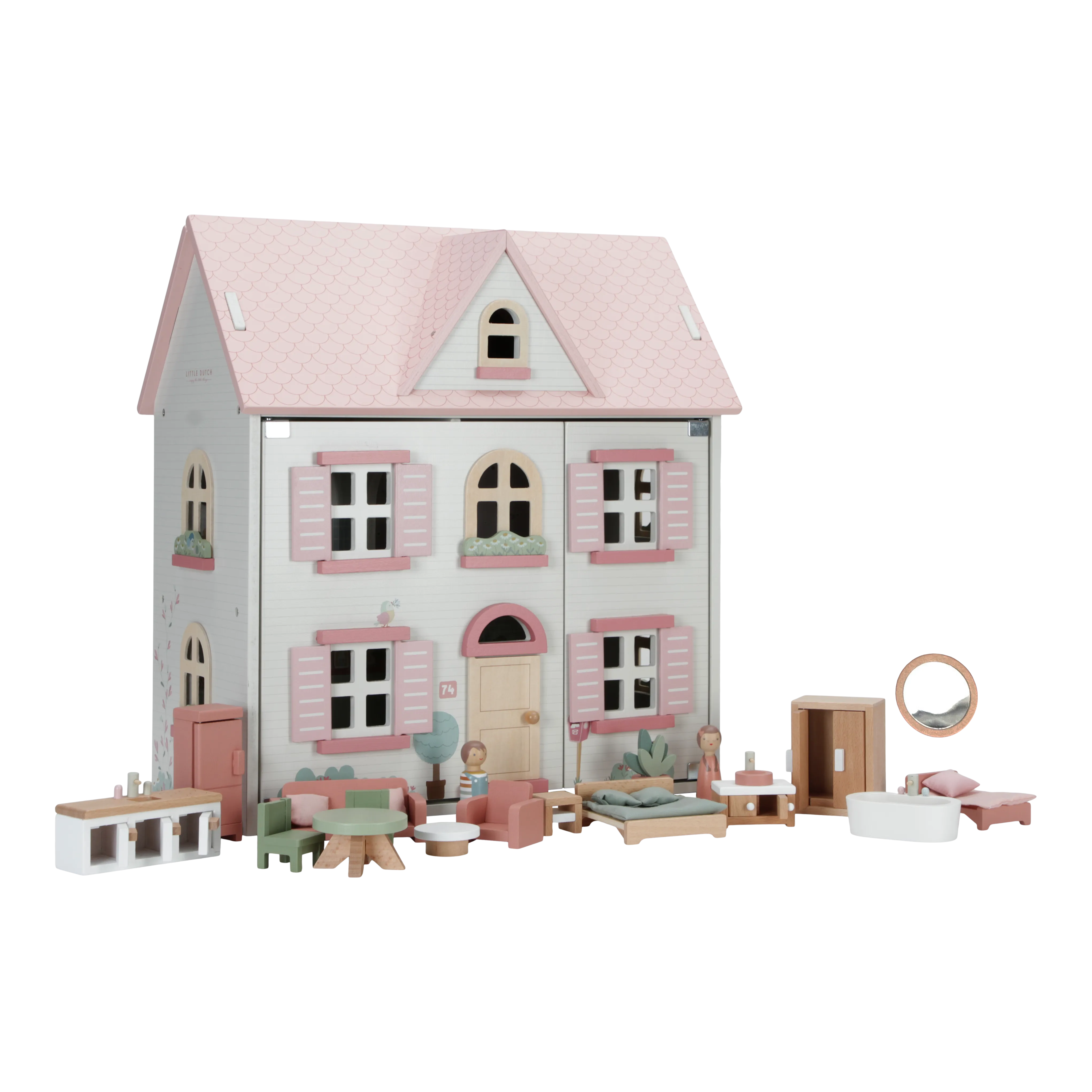 Little Dutch Wooden Dolls House With Furniture