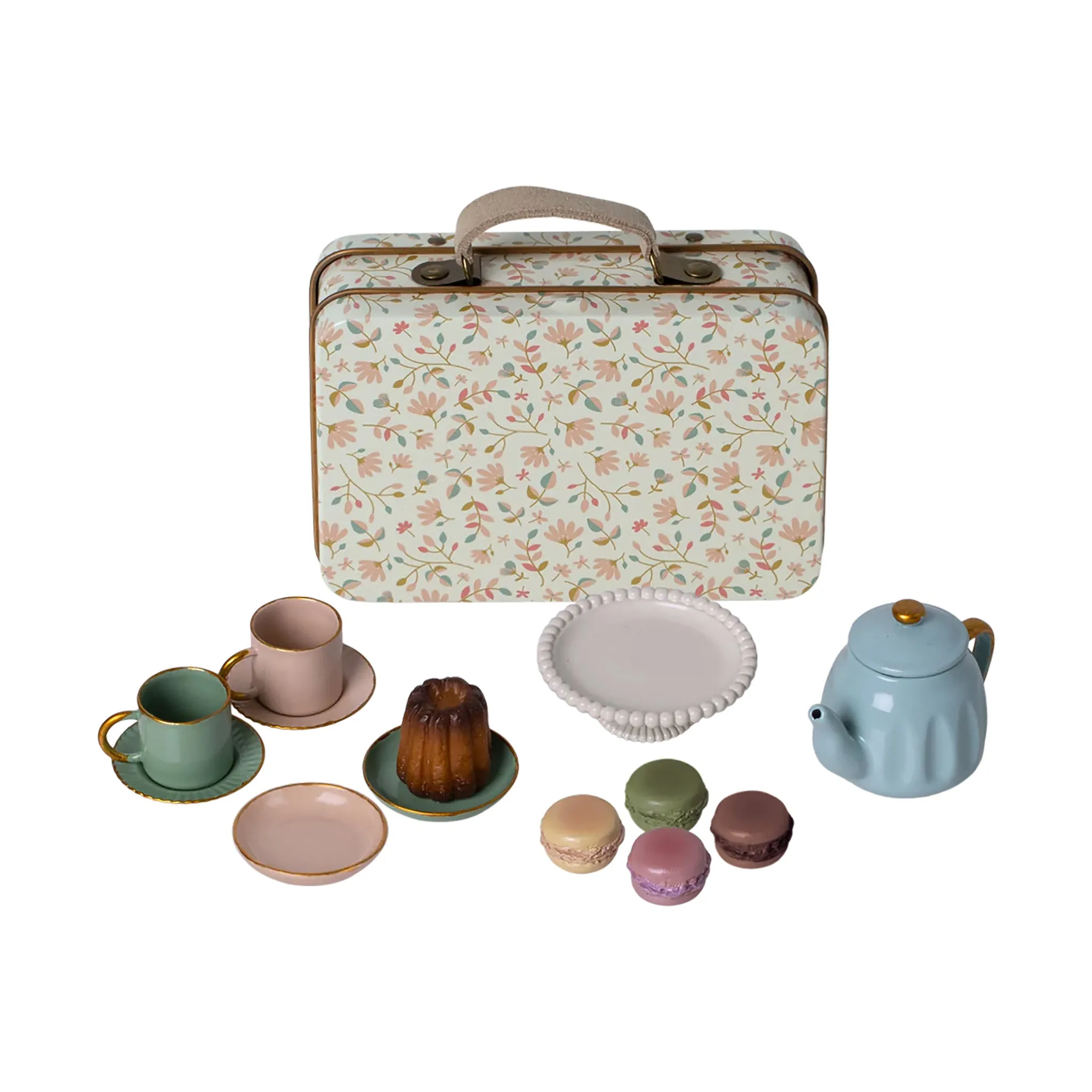 Maileg Afternoon Tea Treat Set In Metal Suitcase - Merle