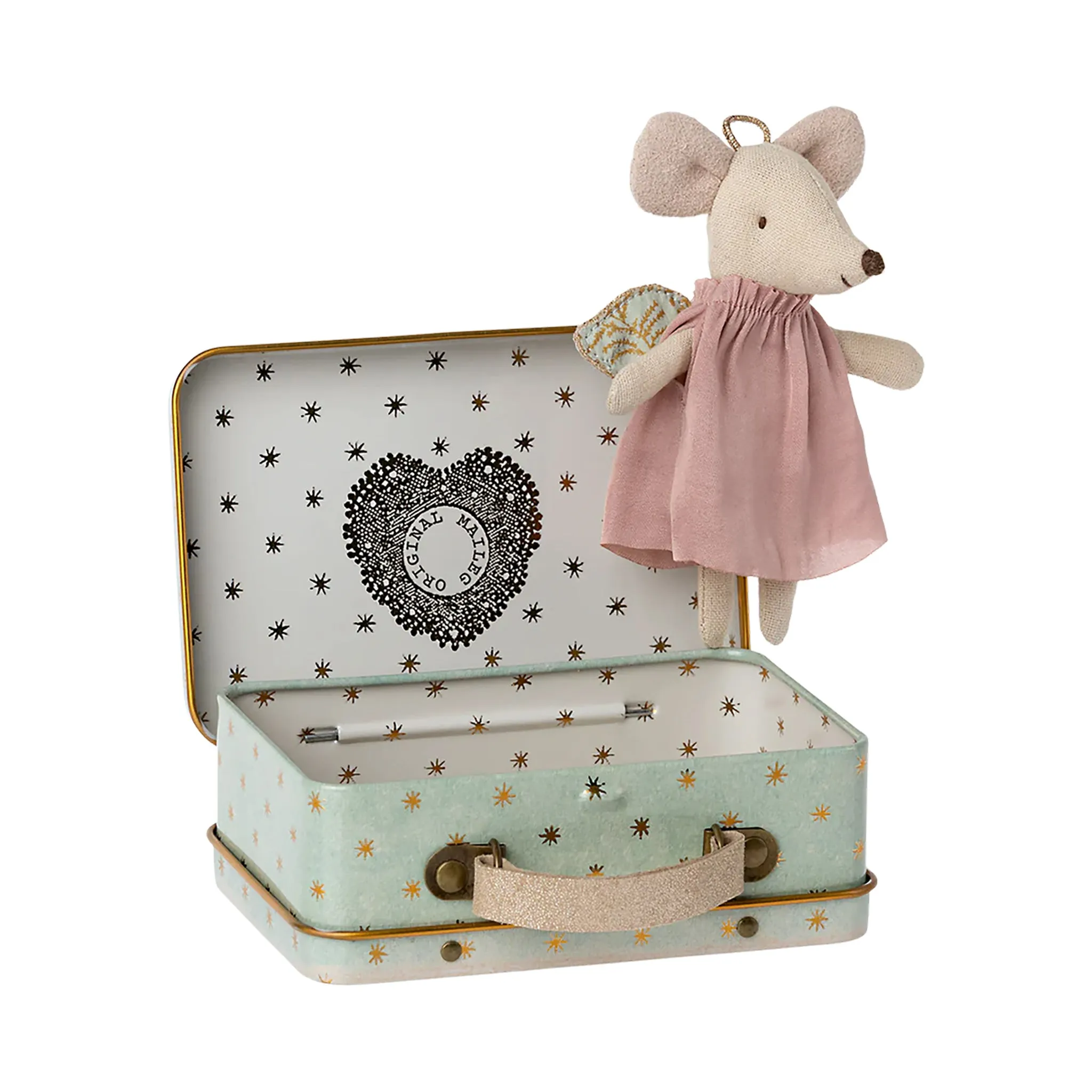 Maileg Angel Mouse In Suitcase Little Sister