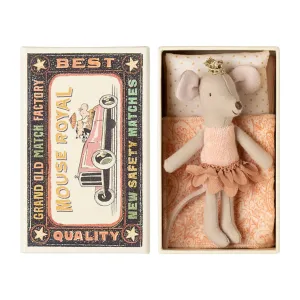Maileg Princess Mouse Little Sister In Matchbox