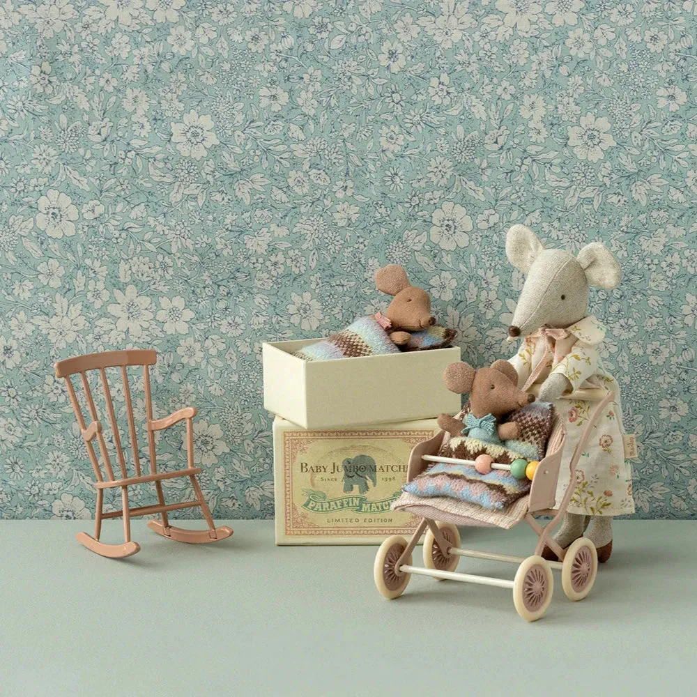Maileg Sleepy/Wakey Baby Mouse in Box - Blue