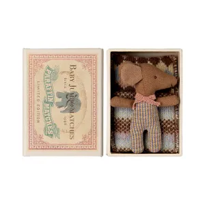 Maileg Sleepy/Wakey Baby Mouse in Box - Rose