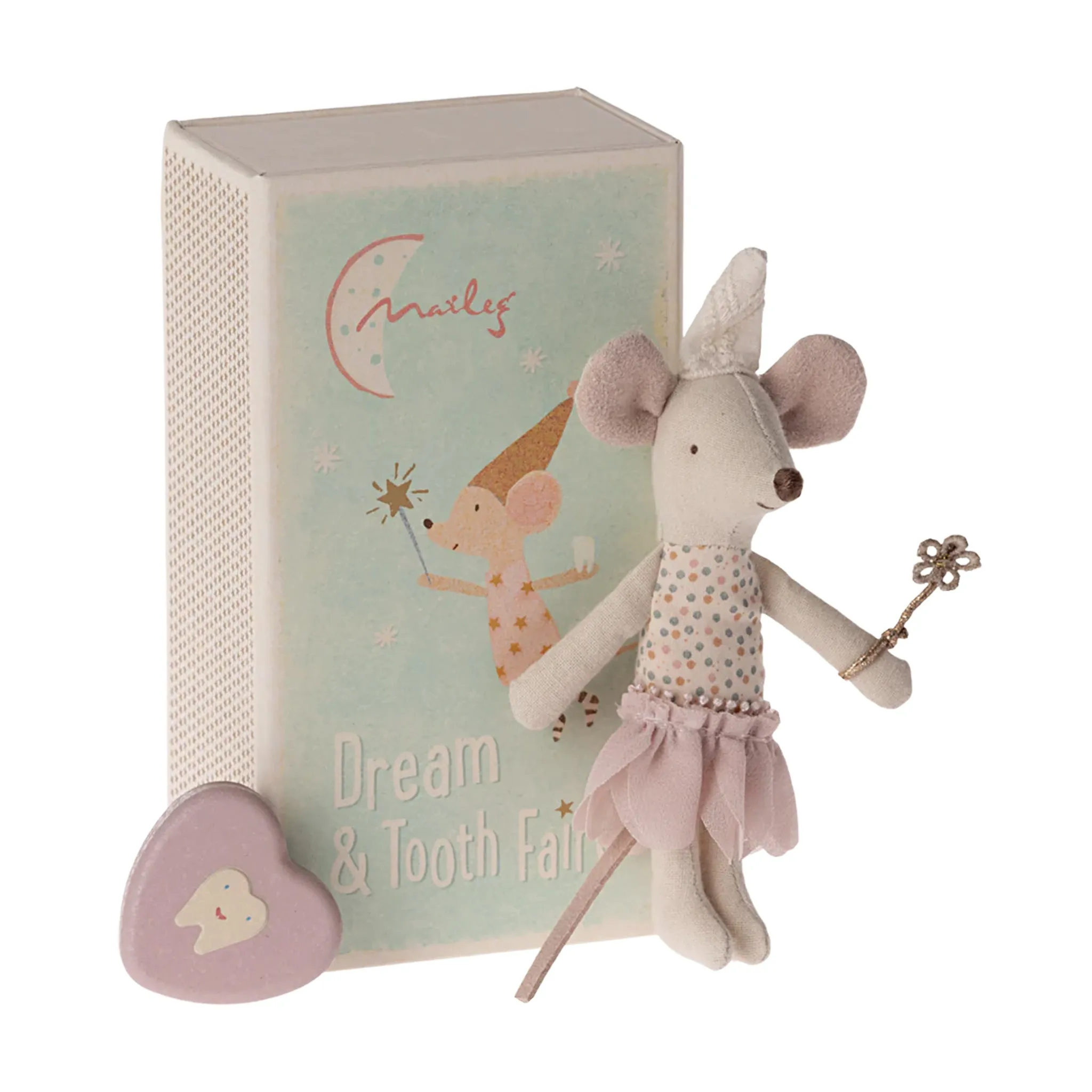 Maileg Tooth Fairy Mouse In A Match Box - Little Sister