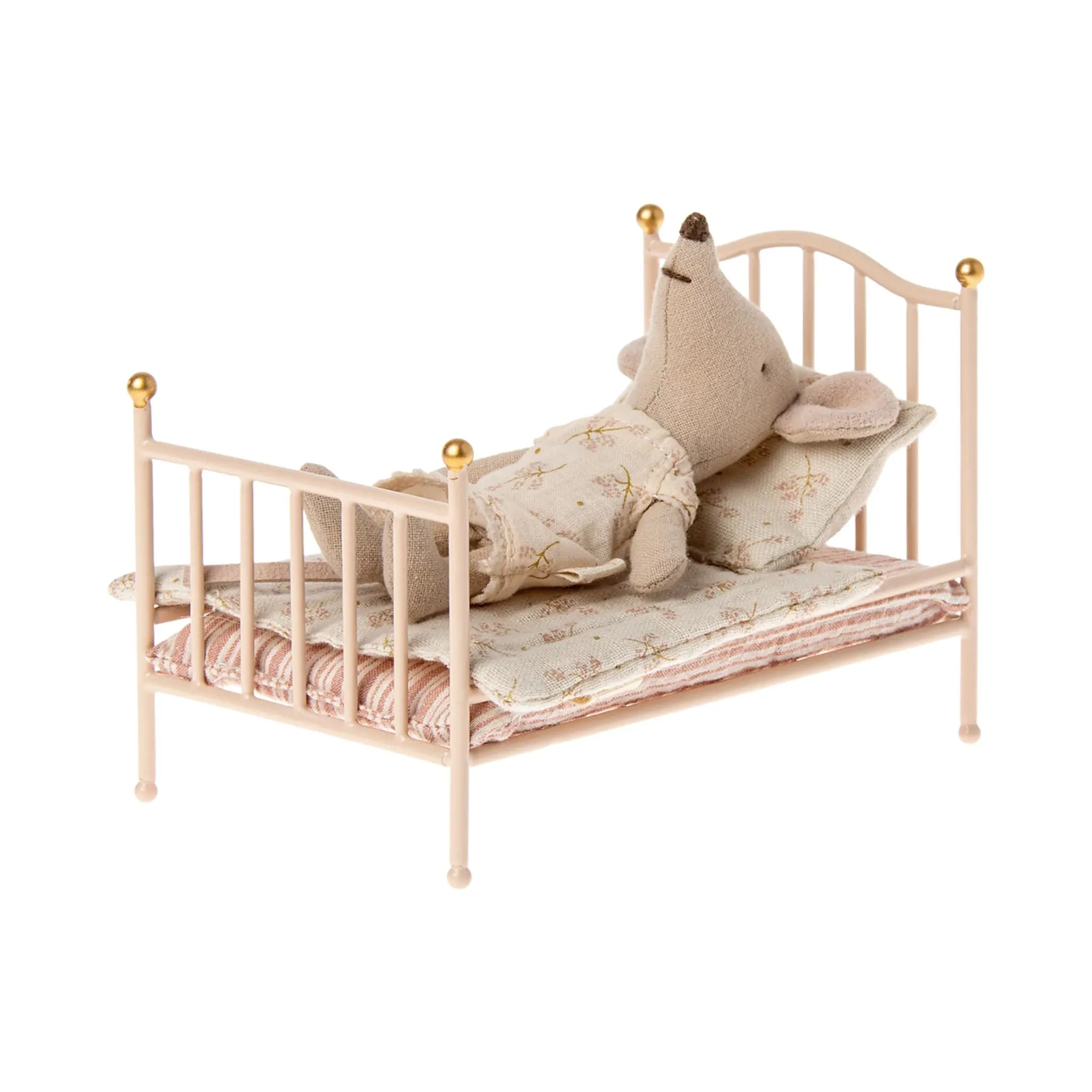 Maileg Vintage Metal Mouse Bed - Rose