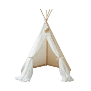 MiniCamp Fairy Teepee Play Tent With Tulle - Ecru