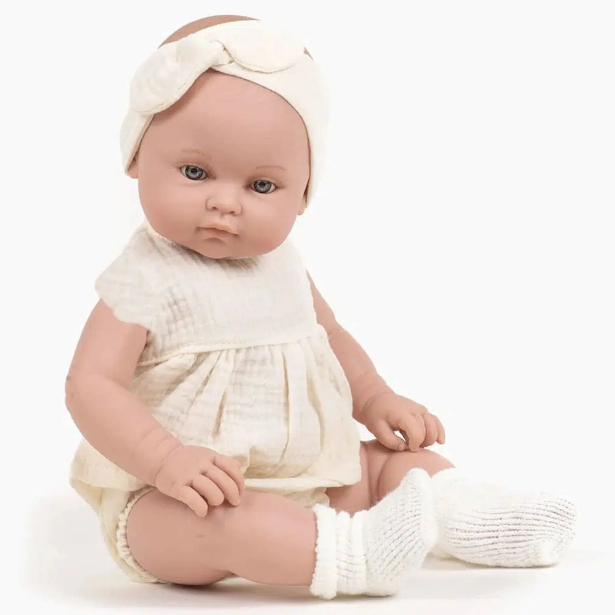 Minikane Baby Girl Doll 47cm Yaëlle - Ecru Outfit
