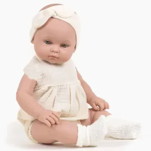 Minikane Baby Girl Doll 47cm Yaëlle - Ecru Outfit