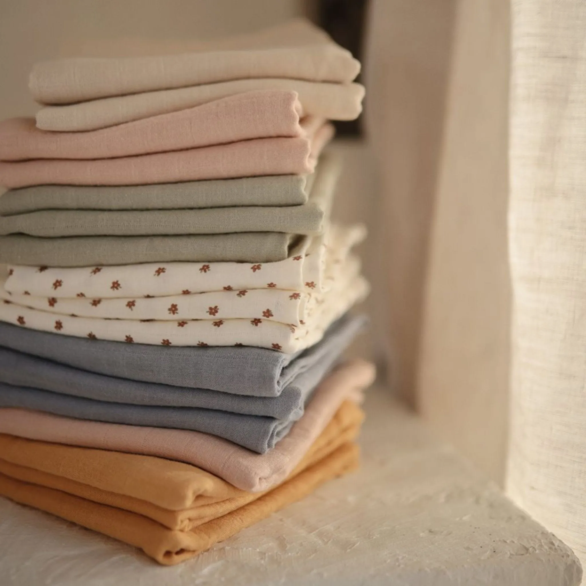 Mushie Muslin Cloth 3 Pack - Blush