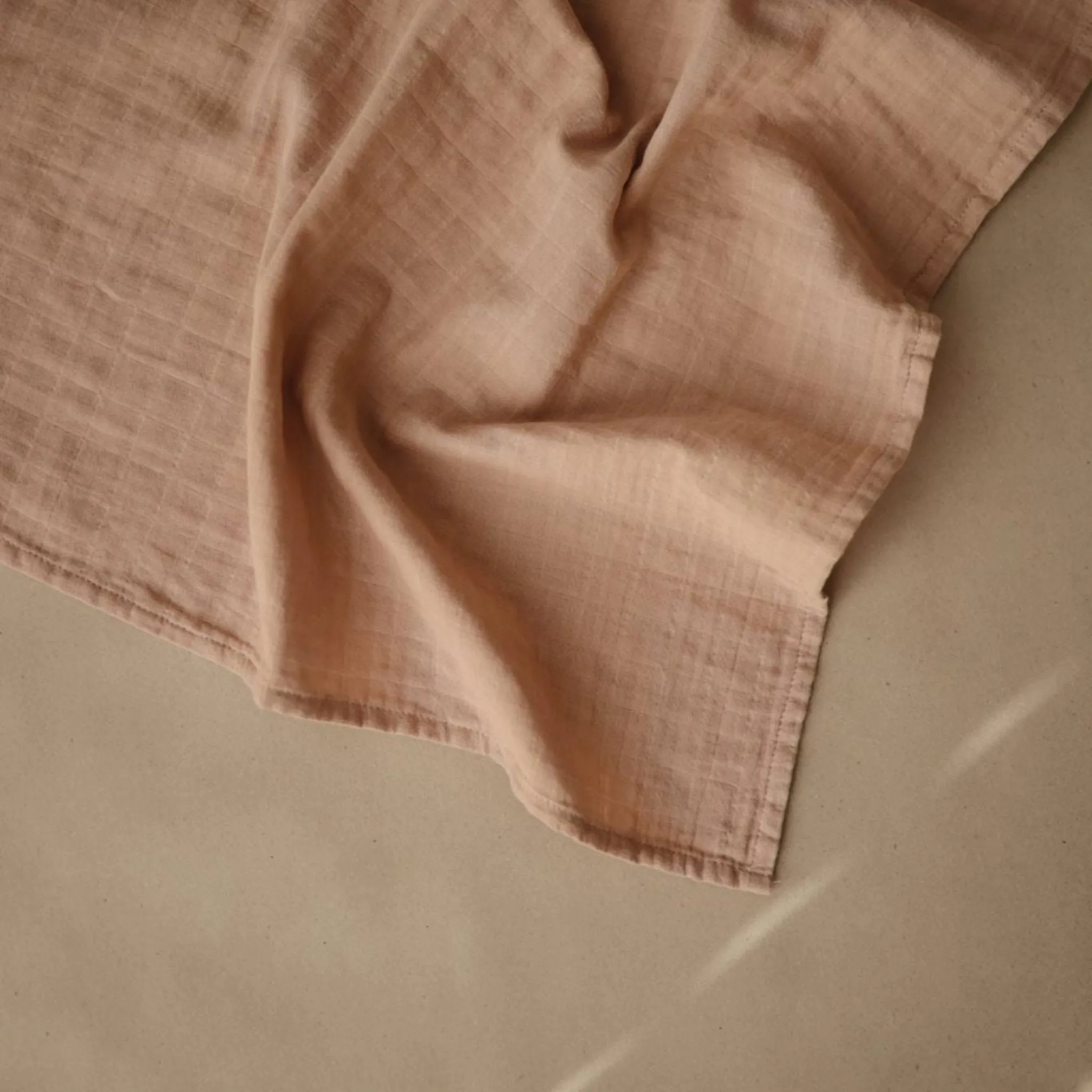 Mushie Muslin Cloth 3 Pack - Blush