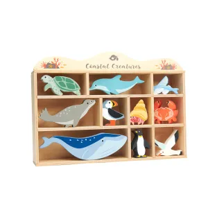Tender Leaf Toys 10 Wooden Coastal Creatures Set
