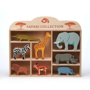 Tender Leaf Toys 8 Safari Animals Wooden Set