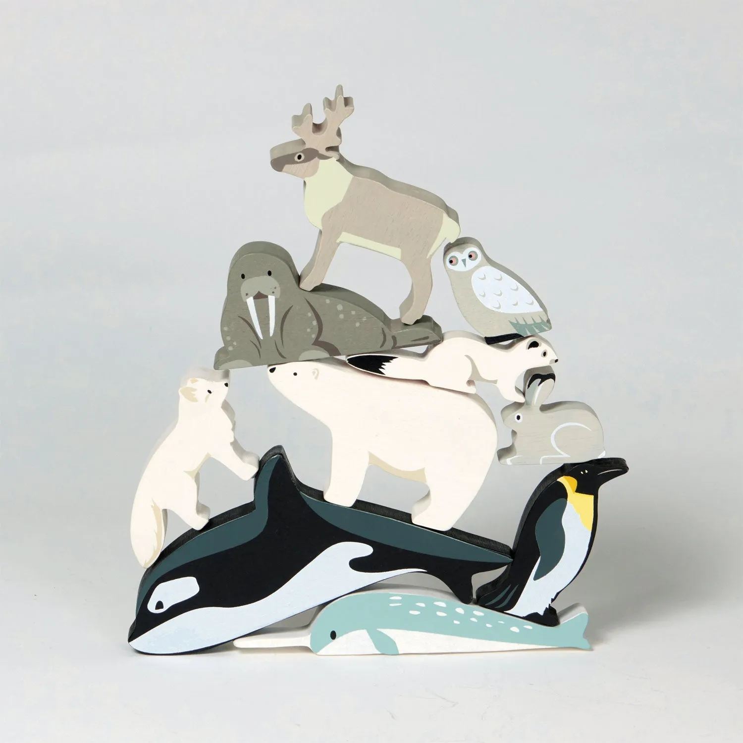 Tender Leaf Toys Wooden Polar Animals Set / Shelf