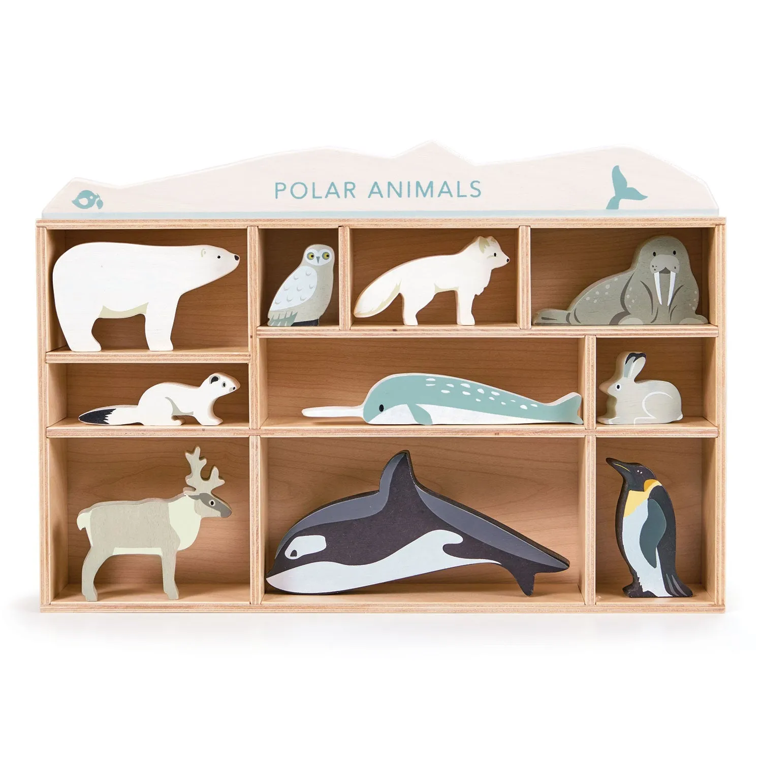 Tender Leaf Toys Wooden Polar Animals Set / Shelf