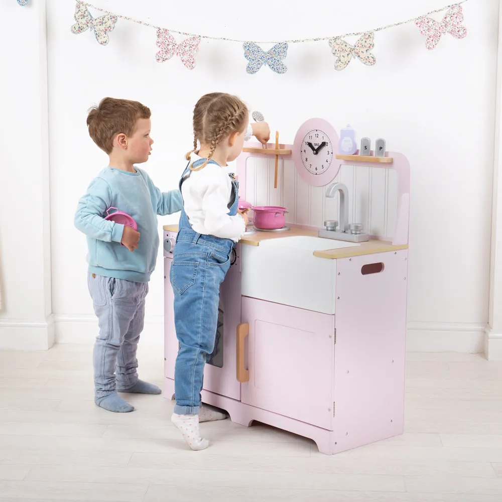 Tidlo Country Wooden Play Kitchen - Pink