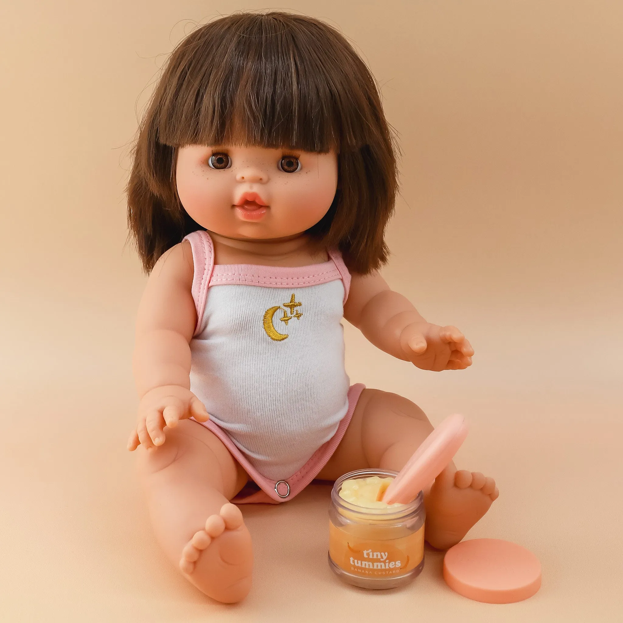 Tiny Harlow Tiny Tummies - Banana Custard Food Jar & Spoon Set