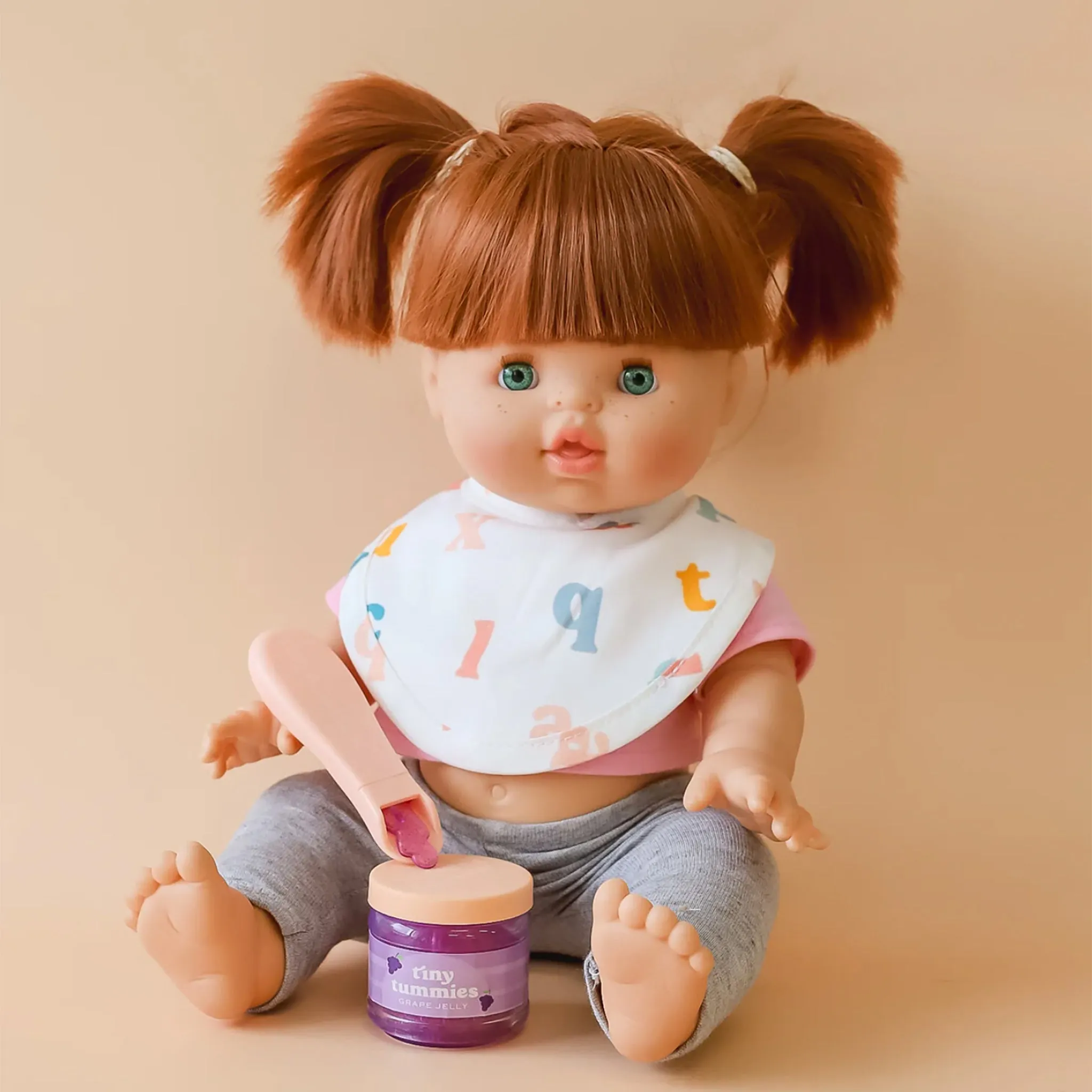 Tiny Harlow Tiny Tummies - Grape Jelly Food Jar & Spoon Set