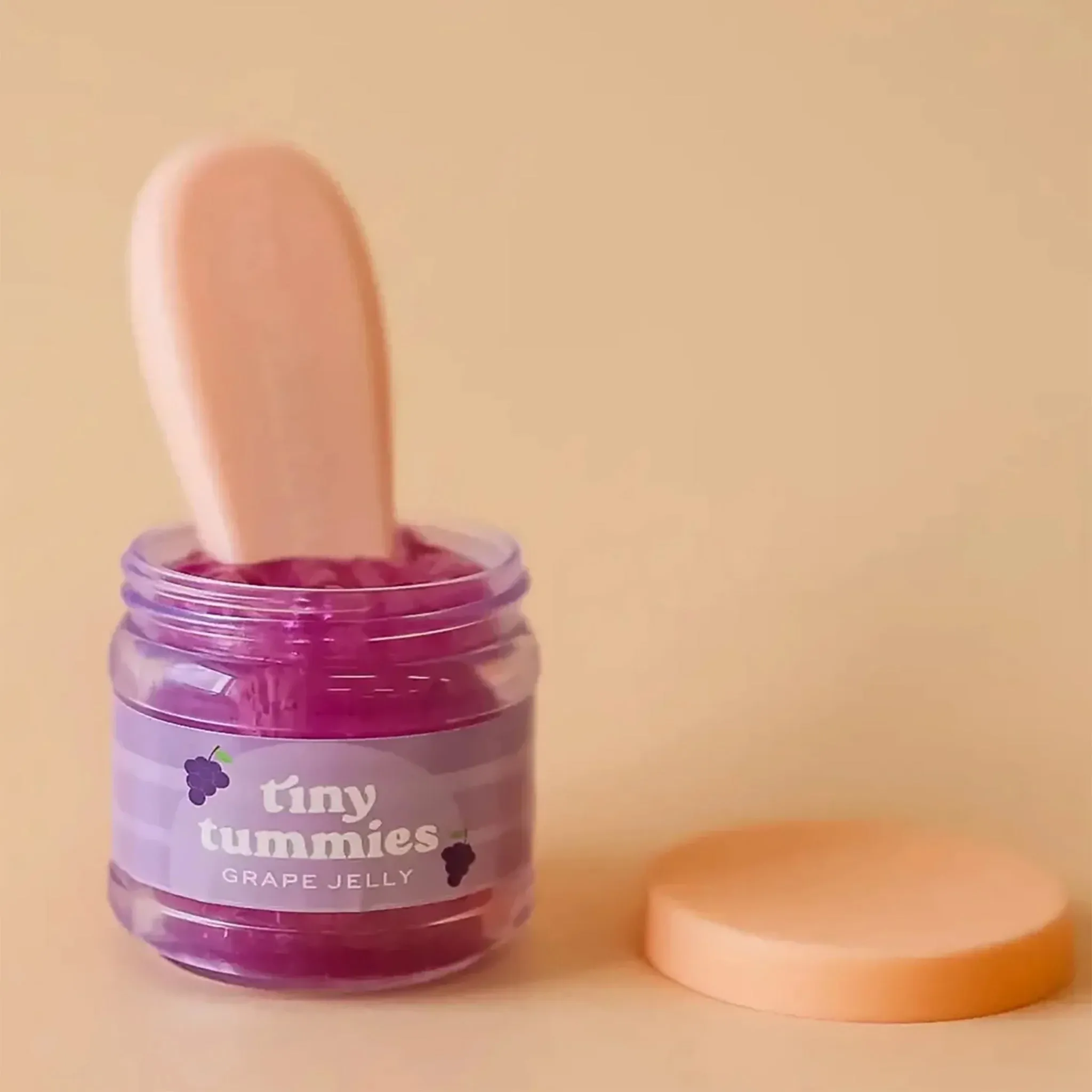 Tiny Harlow Tiny Tummies - Grape Jelly Food Jar & Spoon Set
