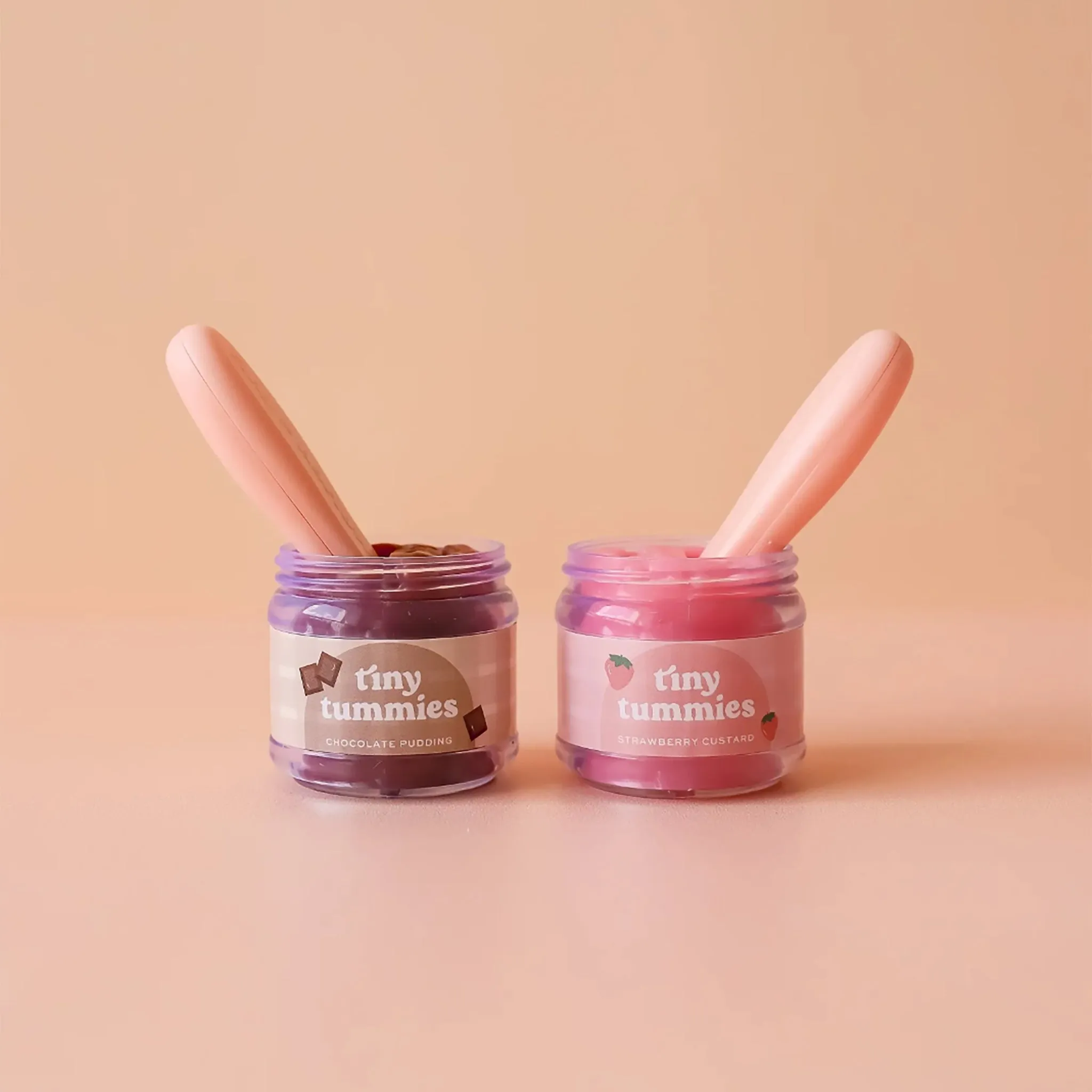 Tiny Harlow Tiny Tummies - Strawberry Custard Food Jar & Spoon Set