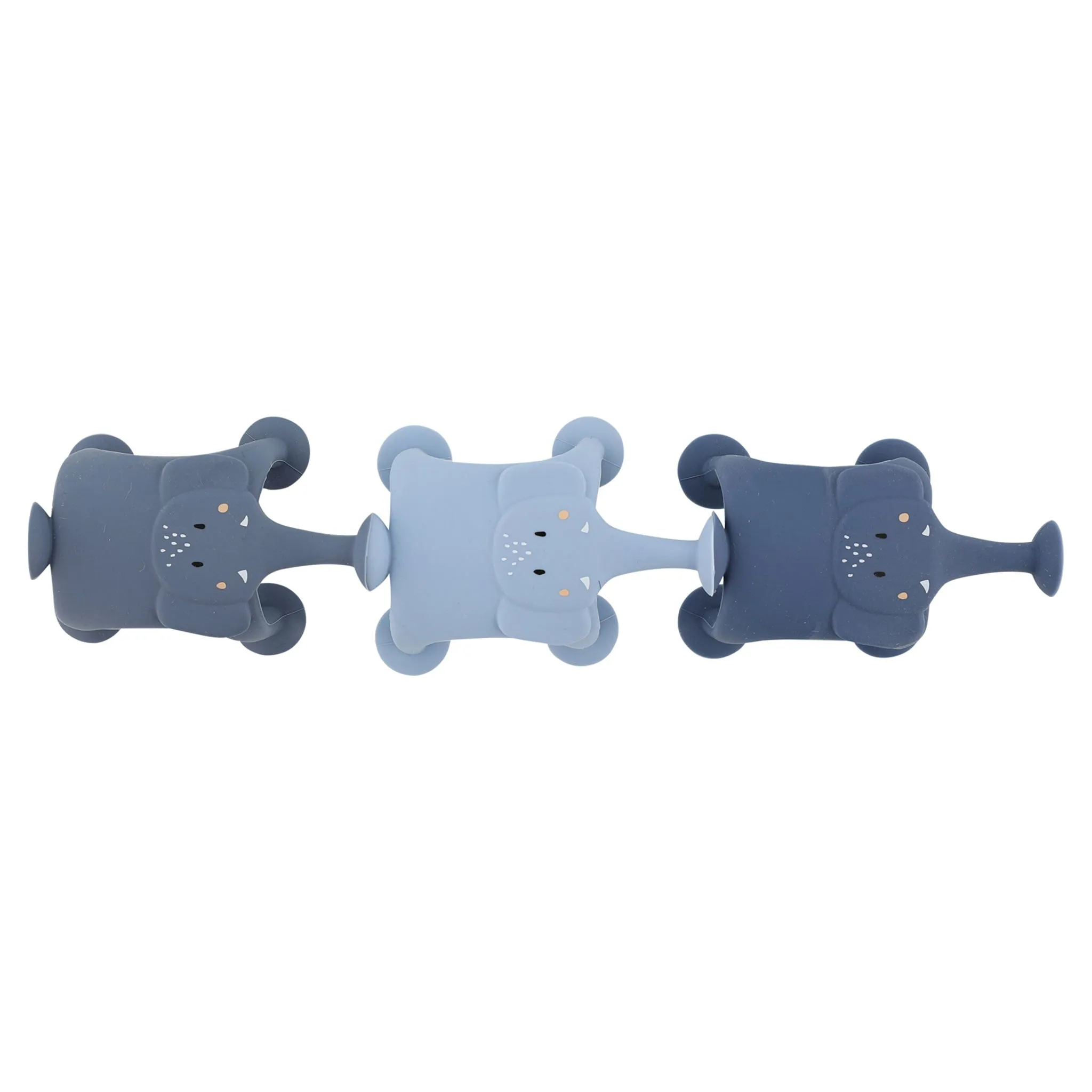 Trixie Animal Suction Game - 3pcs - Mrs. Elephant's Family Blue