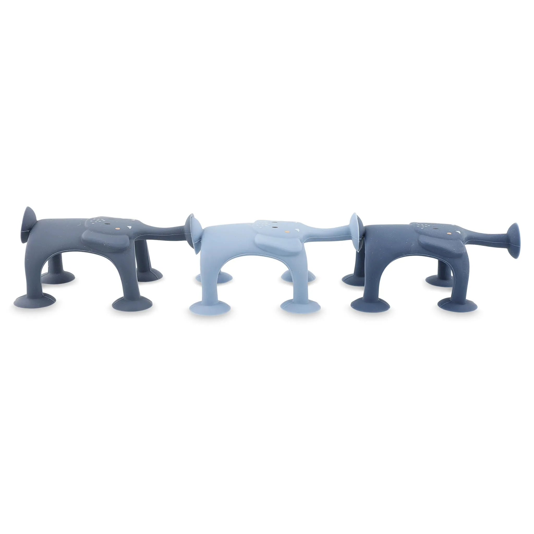 Trixie Animal Suction Game - 3pcs - Mrs. Elephant's Family Blue