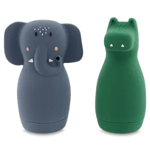 Trixie Bath Toy Squeezy Animals - Mrs. Elephant & Mr Crocodile